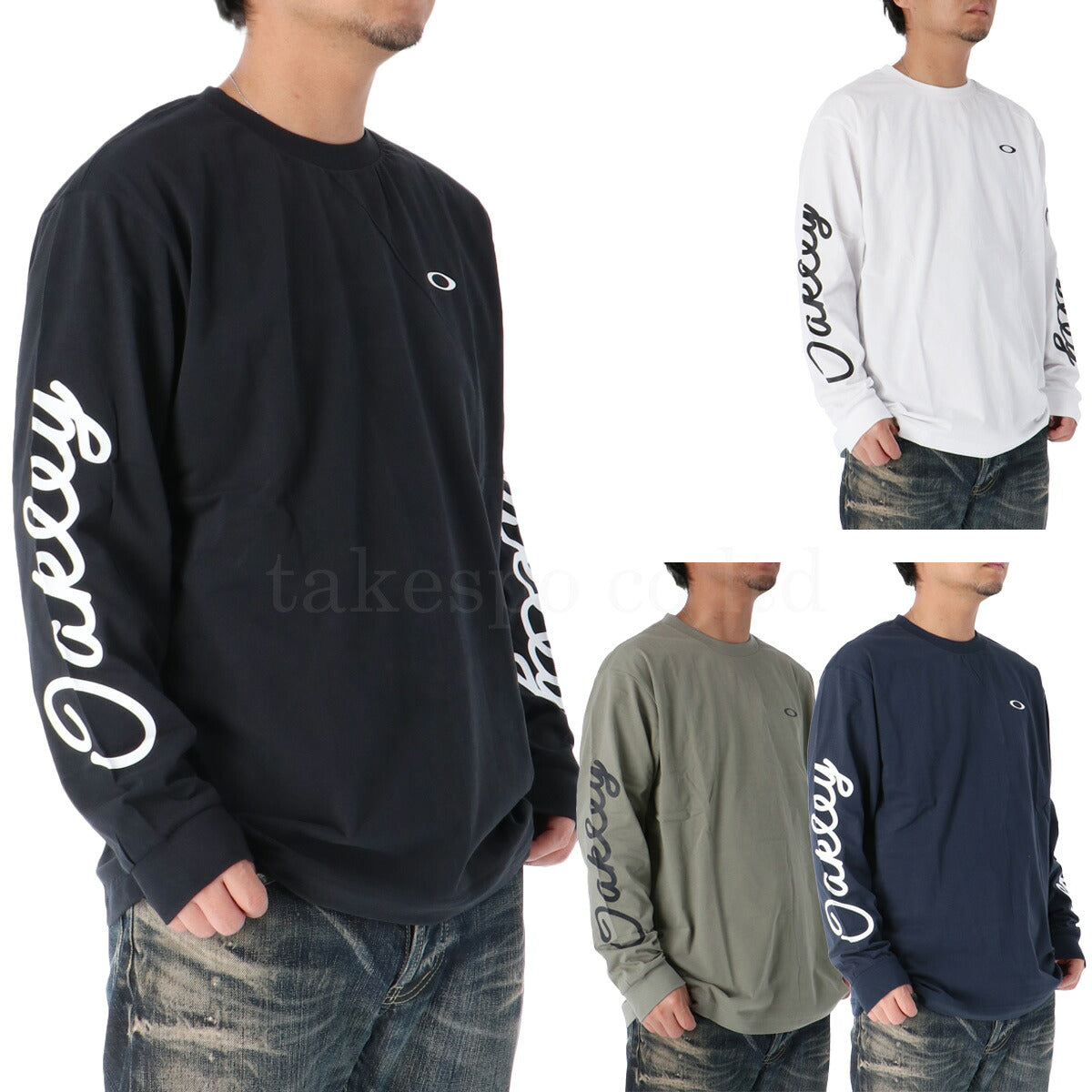 オークリー Tシャツ メンズ ブラック ホワイト ネイビー カーキグリーン FOA408254