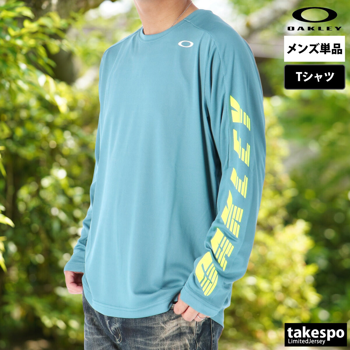 オークリー Tシャツ メンズ スラントロゴ ブラック ホワイト ブルー FOA408265
