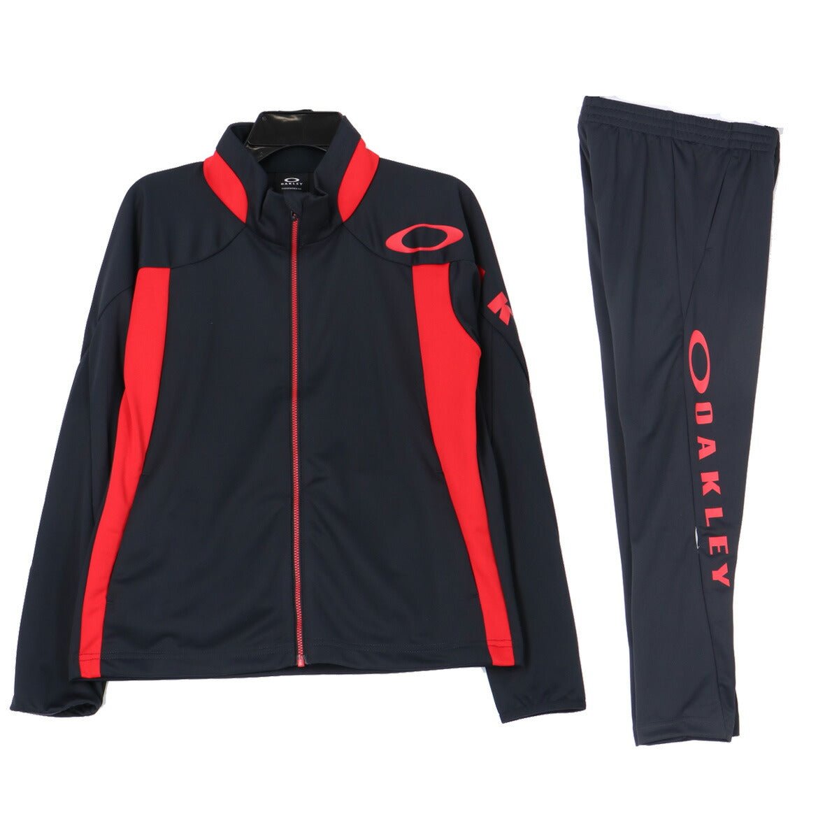 オークリー ジャージ上下 ジャージ 上下 セットアップ ジュニア ブランド OAKLEY 速乾 吸水 吸汗 ドライ UVカット フルジップ リフレクター 黒 トラックスーツ トラックジャージ FOA408966 上下セット 男 女の子 キッズ スポーツウェア トレーニングウェア スポーツ おしゃれ - 【公式】限定ジャージのタケスポ（Limited jersey takespo）