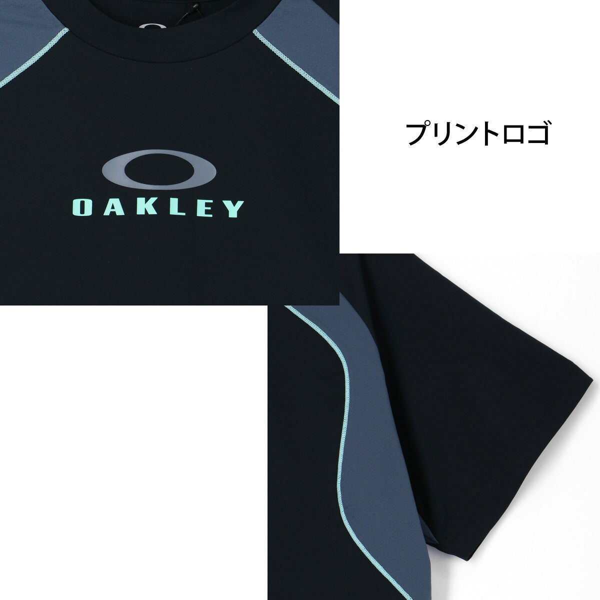 オークリー Tシャツ ハーフパンツ 上下 ジュニア ブラック ホワイト FOA408973