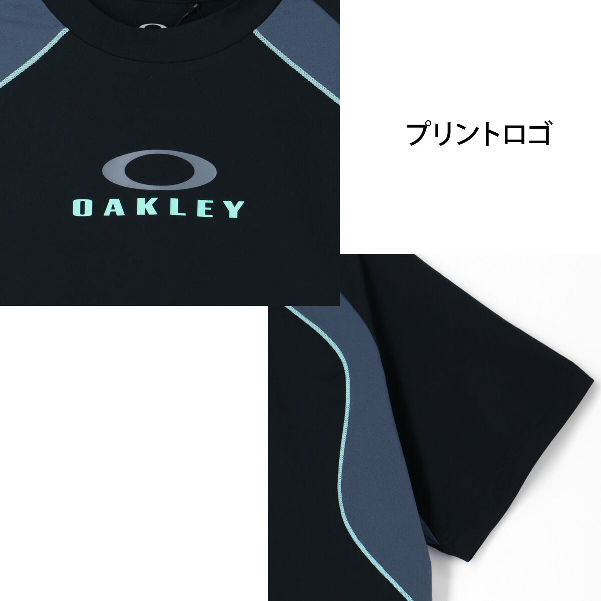 オークリー Tシャツ ジュニア ブラック ホワイト FOA408973