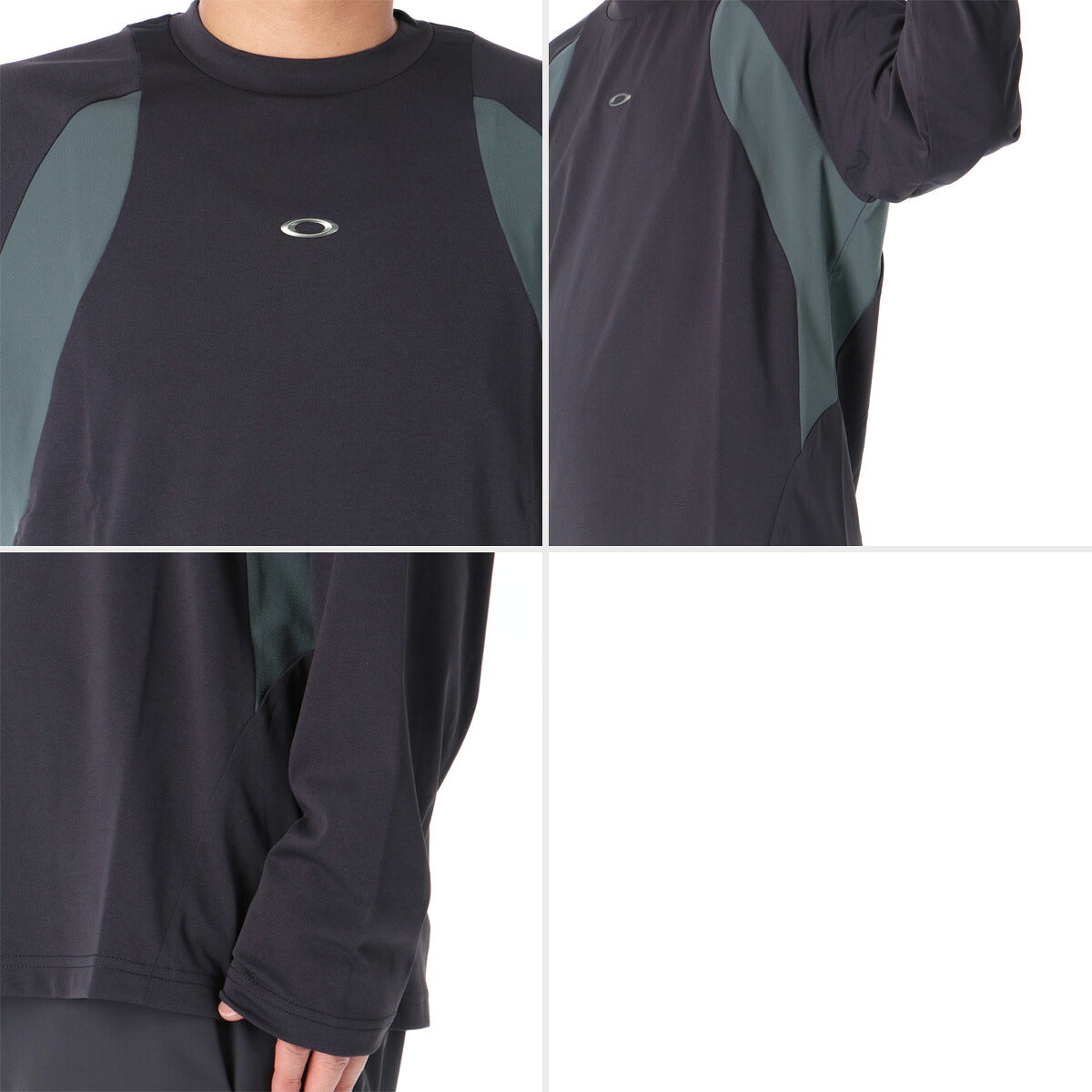 ロンT 長袖Tシャツ メンズ ブランド オークリー ドライ 速乾 スポーツ Tシャツ ロンティー ロングTシャツ 長袖 吸汗 吸水 OAKLEY UVカット ストレッチ 形状安定 黒 FOA409376 ブラック