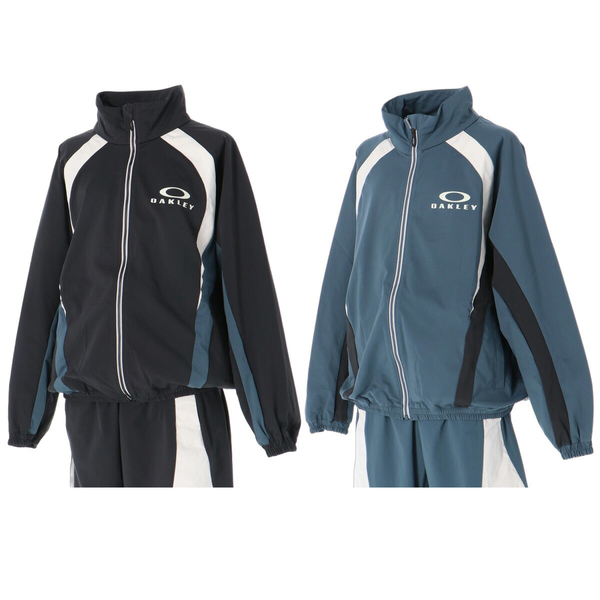 オークリー ジャージ上下 ジャージ 上下 セットアップ ジュニア ブランド OAKLEY 吸汗 速乾 ドライ ストレッチ UVカット バックプリント 黒 蓄光 FOA409454 ブラック グレー 新作 上下セット 男 女の子 キッズ