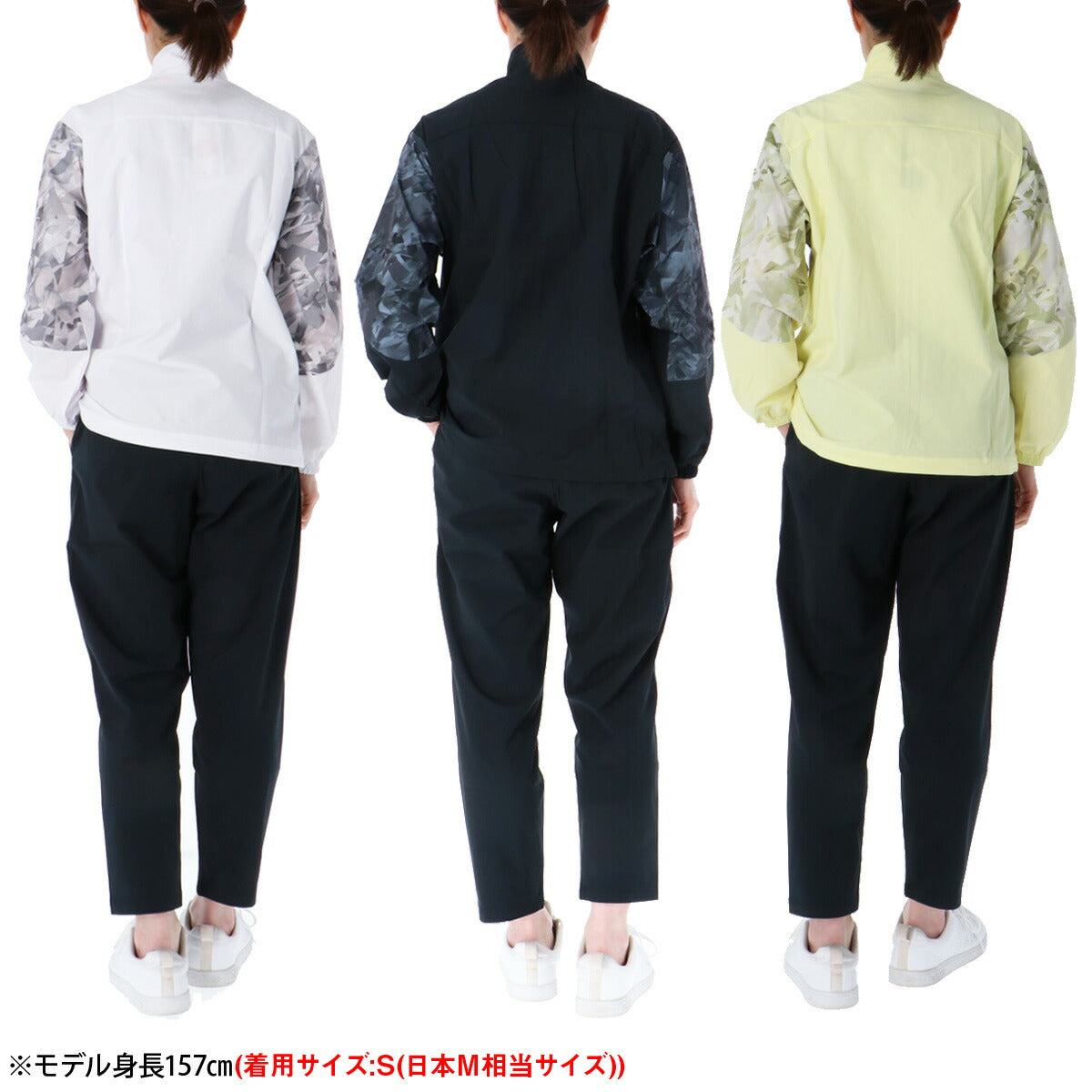 オークリー クロス薄手 ジャージ 上下 レディース ホワイト ブラック イエロー FOA500934