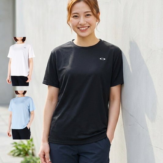 オークリー Tシャツ レディース ブラック ホワイト ブルー FOA500946