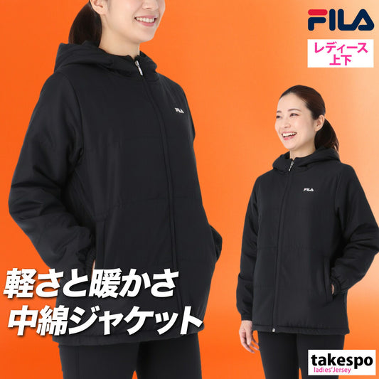 フィラ 中綿ジャケット レディース ブラック FW25FP074
