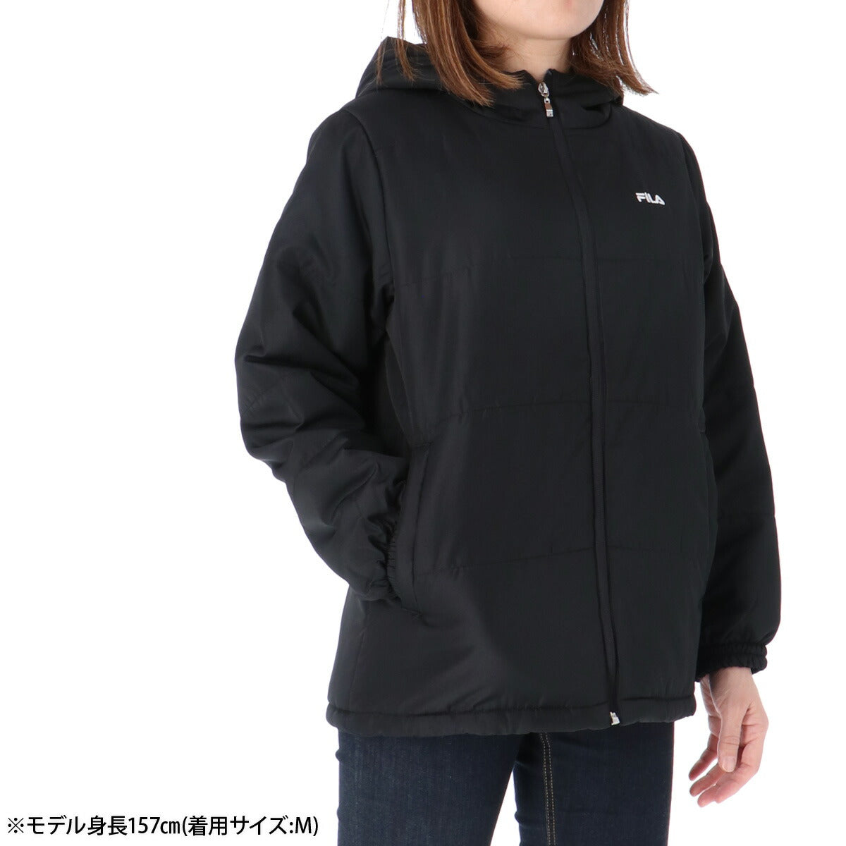 フィラ 中綿ジャケット レディース ブラック FW25FP074
