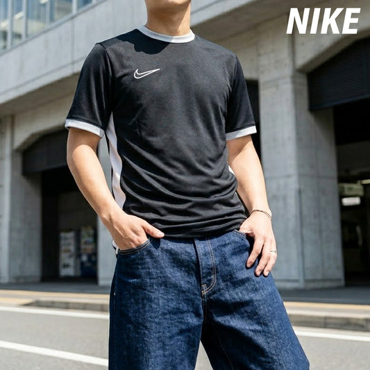 ナイキ 半袖 吸汗 速乾 吸水 アカデミー25 Tシャツ メンズ ブランド ドライ スポーツ NIKE メッシュ ドライフィット サッカー フットサル FZ9754 010 黒 ブラック 大きいサイズ 有