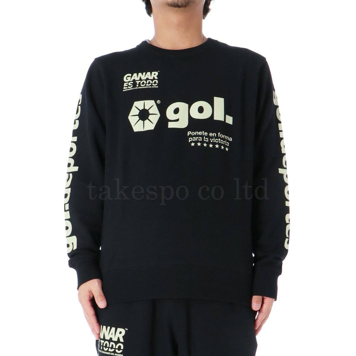 ゴル スウェット 上下 メンズ LOGOS ブラック グレー レッド G493961