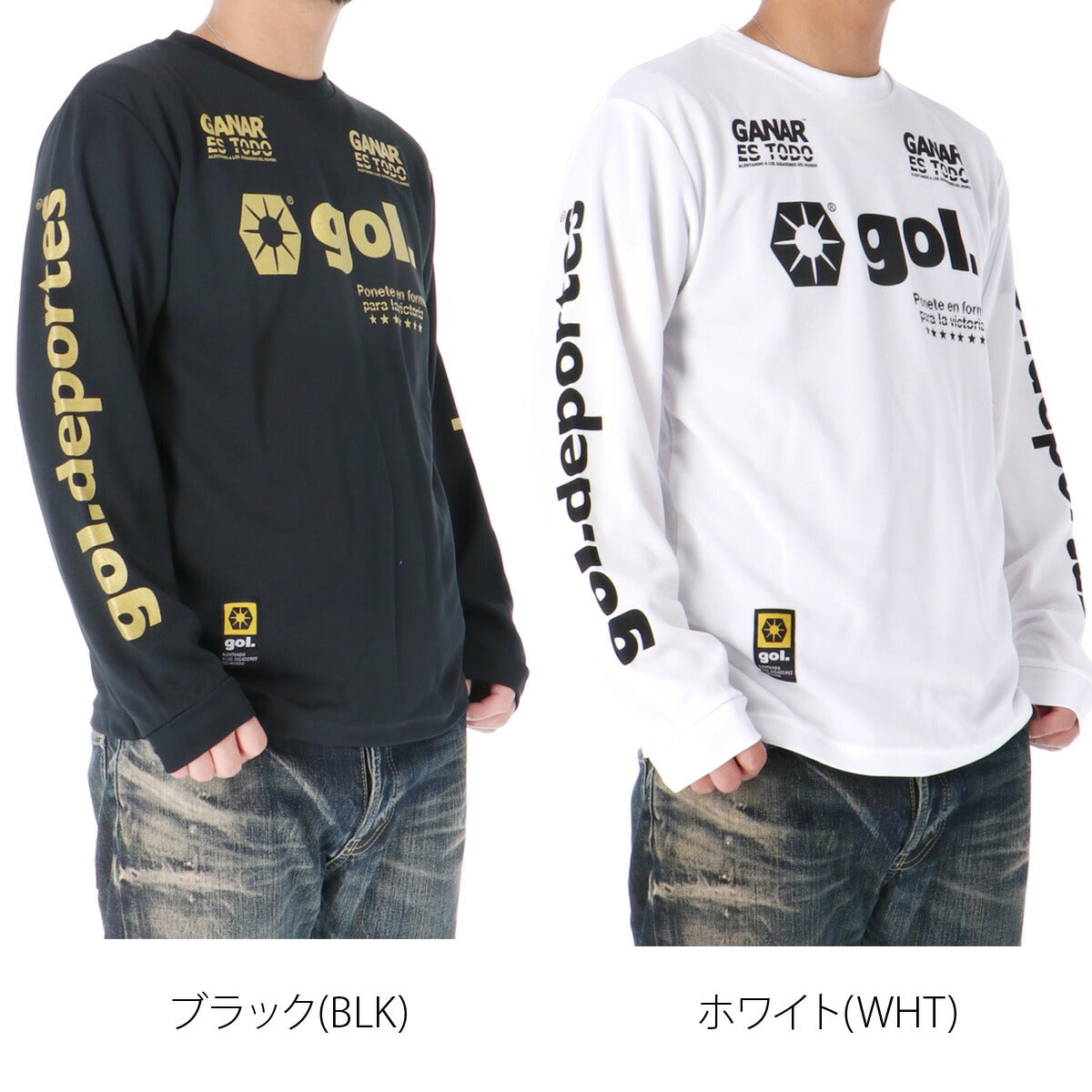 ゴル Tシャツ メンズ プリメーロ ブラック ホワイト G591021