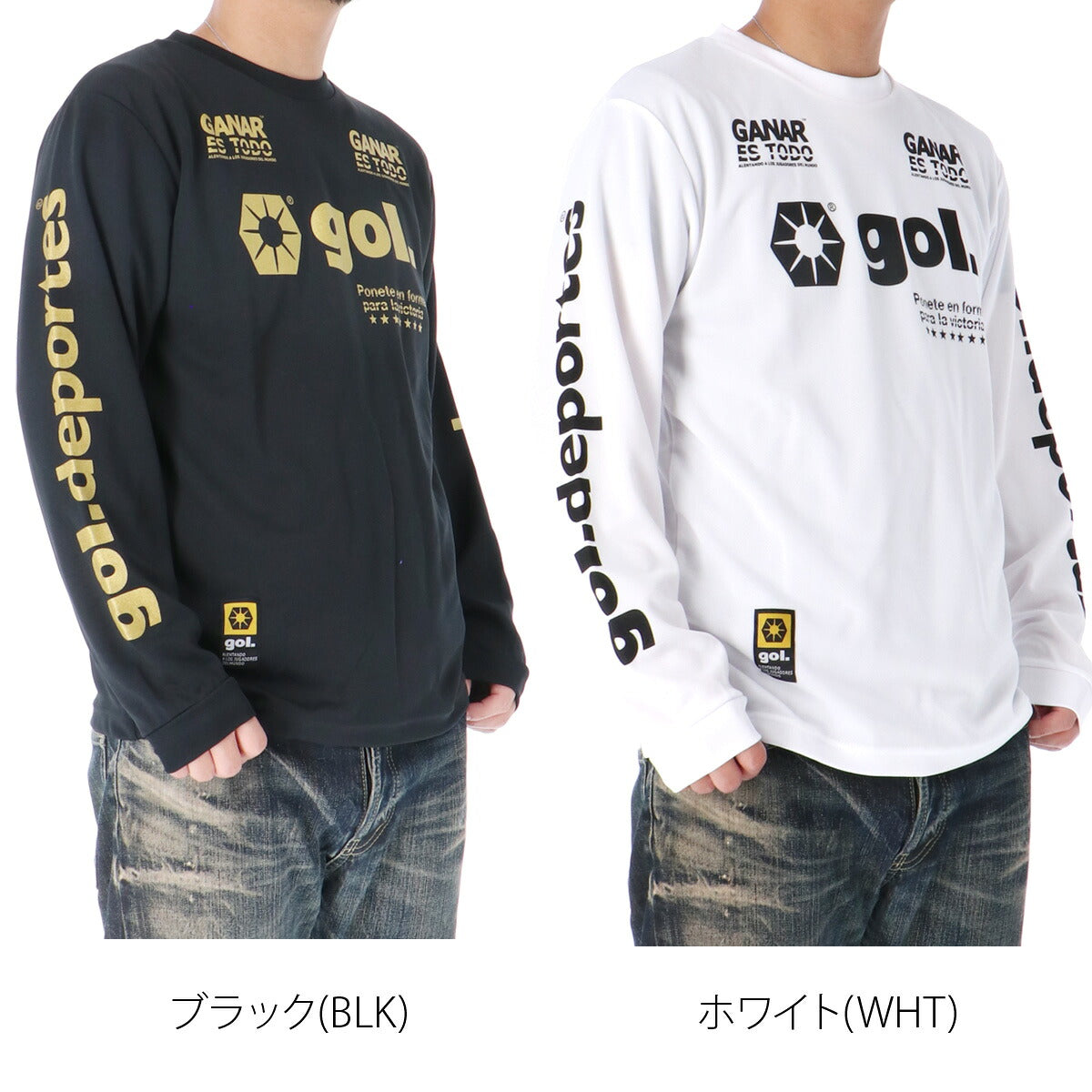 ゴル Tシャツ メンズ プリメーロ ブラック ホワイト G591021