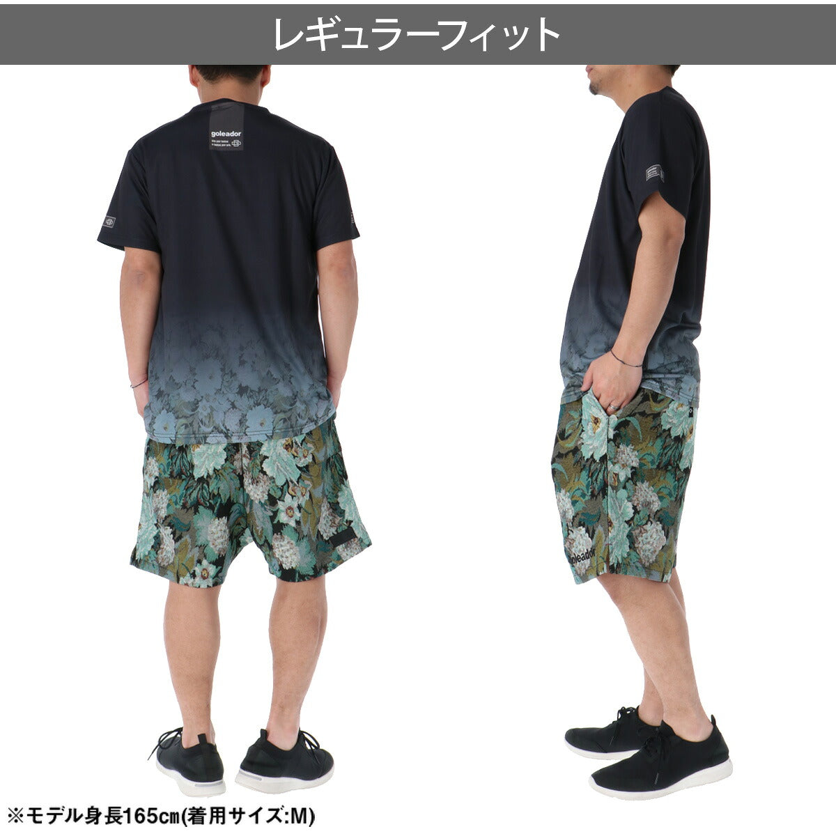 ゴレアドール Tシャツ ハーフパンツ 上下 メンズ ゴブラン ホワイト ブラック GD221