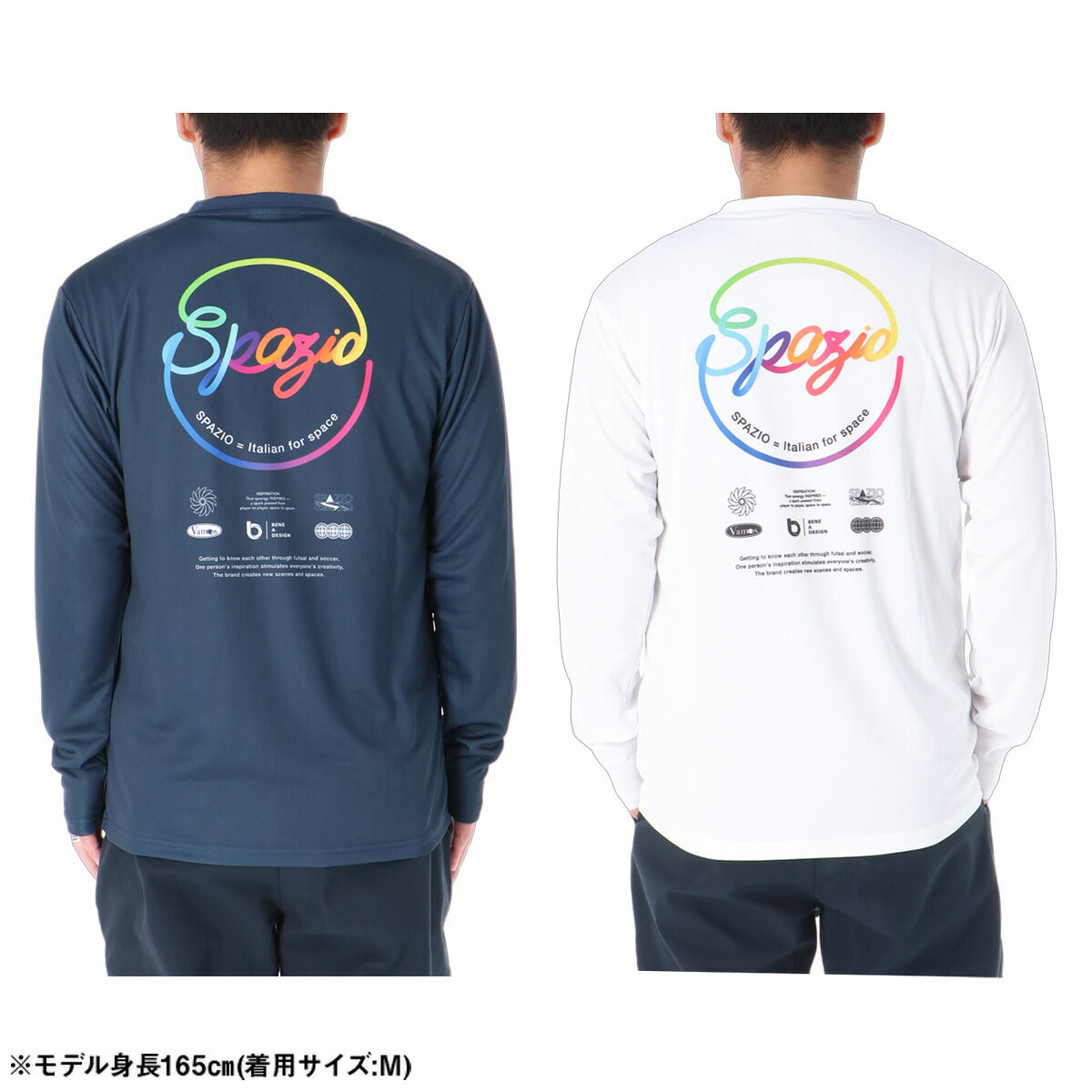 ロンT 長袖Tシャツ メンズ ブランド スパッツィオ ドライ 速乾 スポーツ Tシャツ ロンティー ロングTシャツ 長袖 吸汗 吸水 Spazio ネオンサークルロンプラ バックプリント