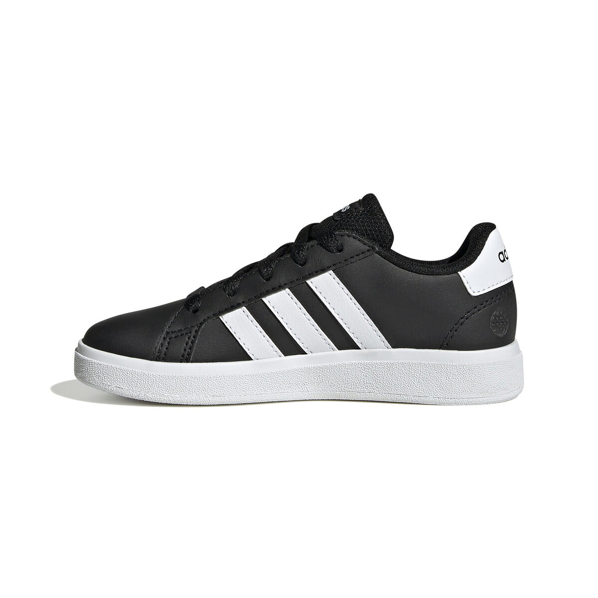 アディダス GRAND COURT 2.0 K グランドコート ライフスタイル テニス レースアップ シューズ ジュニア ブランド スニーカー adidas カジュアル 運動会 10003388 GW6503 黒 ブラック 男 女の子 キッズ