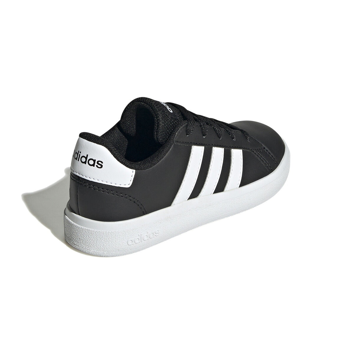 アディダス GRAND COURT 2.0 K グランドコート ライフスタイル テニス レースアップ シューズ ジュニア ブランド スニーカー adidas カジュアル 運動会 10003388 GW6503 黒 ブラック 男 女の子 キッズ