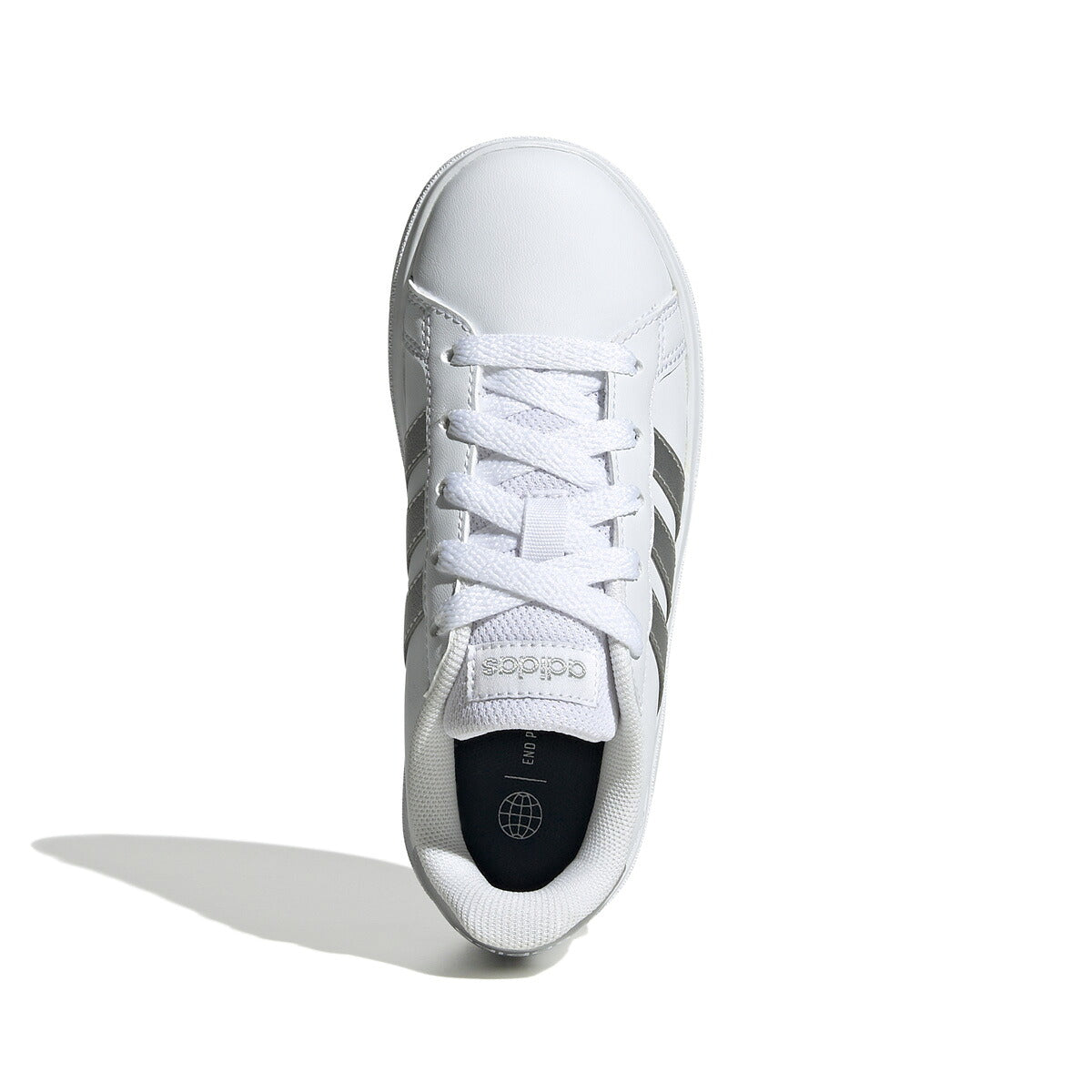 アディダス GRAND COURT 2.0 K グランドコート ライフスタイル テニス レースアップ シューズ ジュニア ブランド スニーカー adidas カジュアル 運動会 10003388 GW6506 白 ホワイト 男 女の子 キッズ