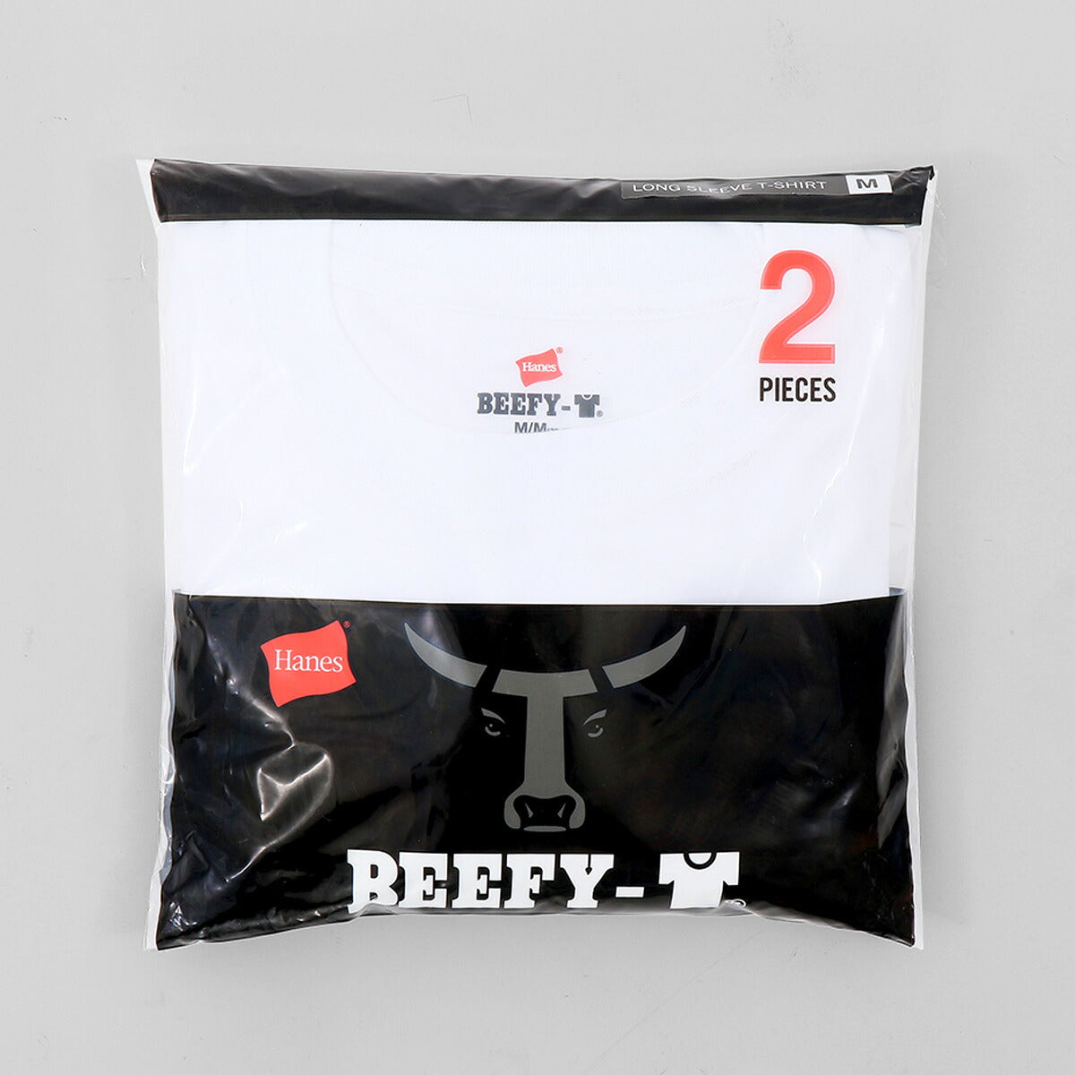 ロンT 長袖Tシャツ メンズ ブランド ヘインズ スポーツ Tシャツ ロンティー ロングTシャツ 長袖 Hanes BEEFY-T 2枚組 無地 コットン100% H51862 3ds ブラック ホワイト グレー ネイビー SALE