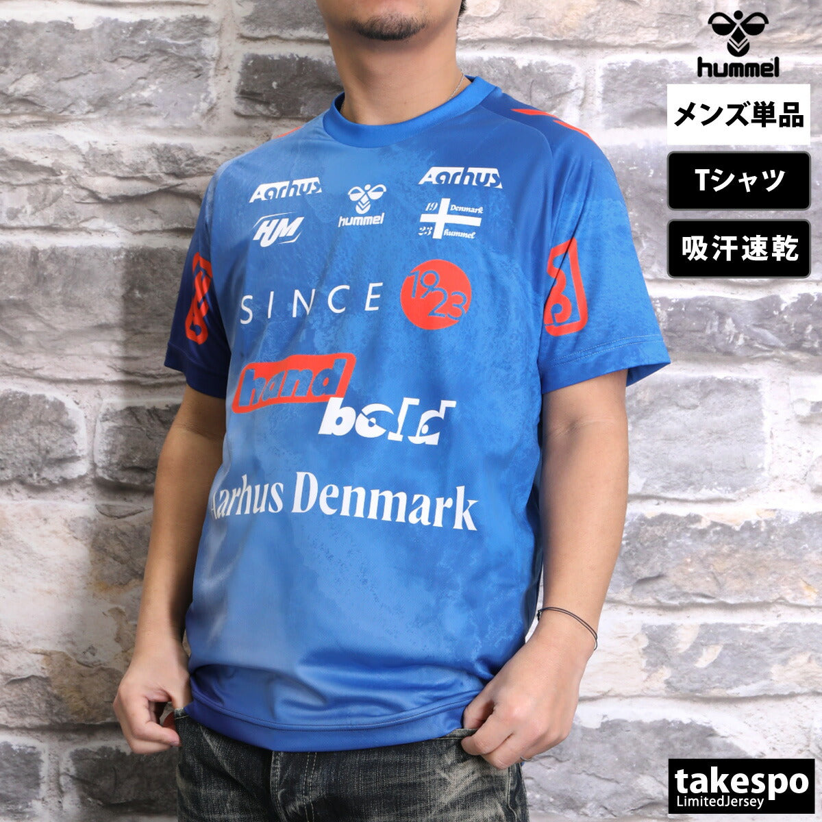 ヒュンメル Tシャツ メンズ ユーロロゴ ブラック レッド グリーン ブルー HAP1216