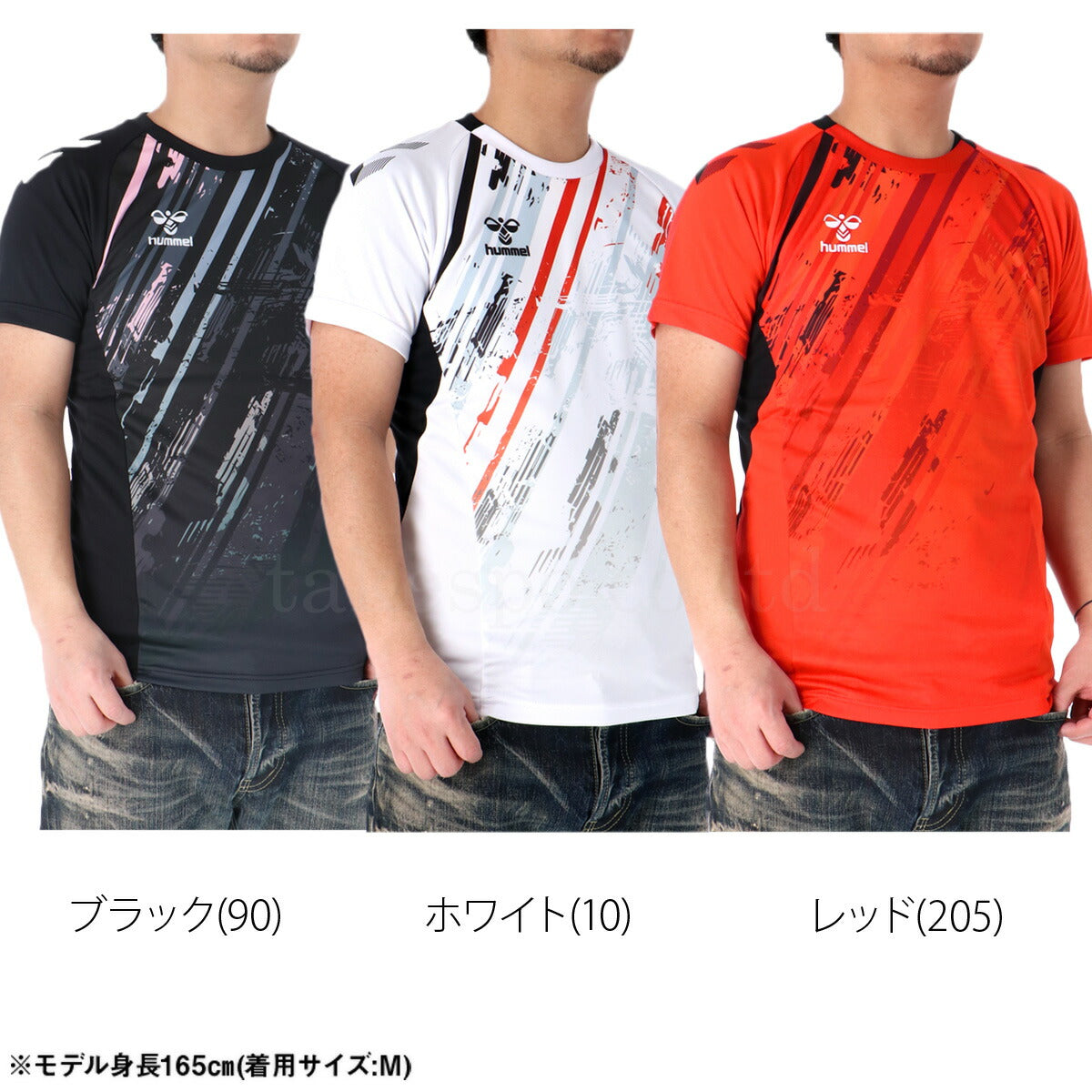 ヒュンメル Tシャツ メンズ ブラック ホワイト レッド HAP1236