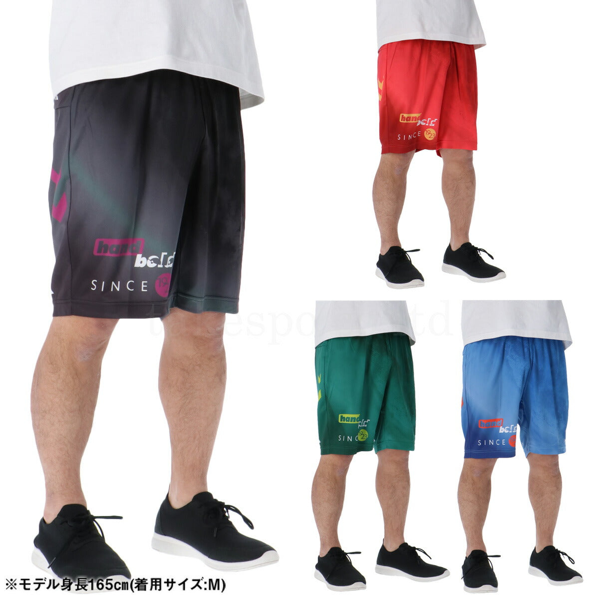 ヒュンメル ハーフパンツ メンズ ユーロロゴ ブラック レッド グリーン ブルー HAP2138P