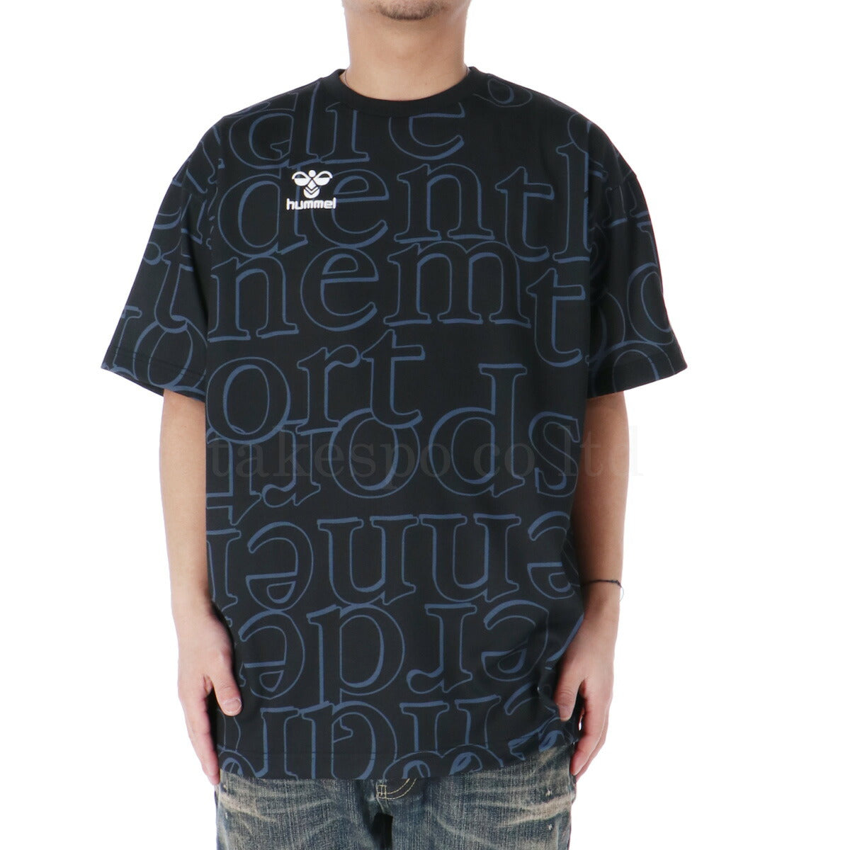 ヒュンメル Tシャツ メンズ コットンライク ホワイト ブラック HAP4221