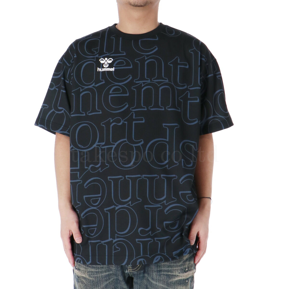 ヒュンメル Tシャツ メンズ コットンライク ホワイト ブラック HAP4221
