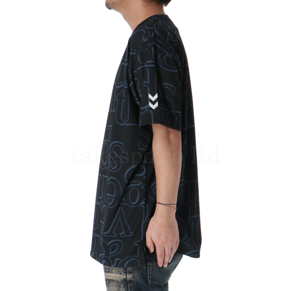 ヒュンメル Tシャツ メンズ コットンライク ホワイト ブラック HAP4221