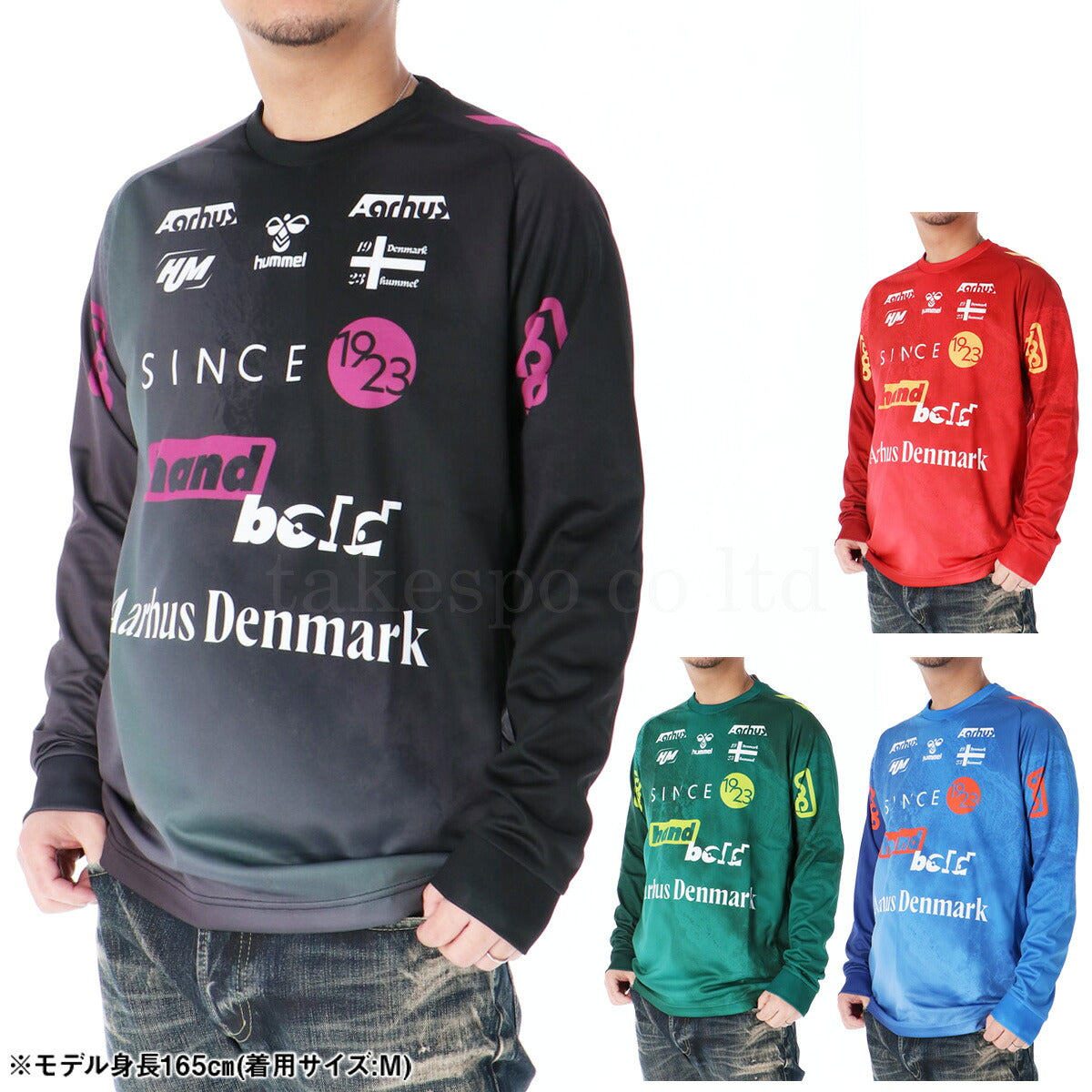 ヒュンメル Tシャツ メンズ ユーロロゴ ブラック レッド グリーン ブルー HAP7211