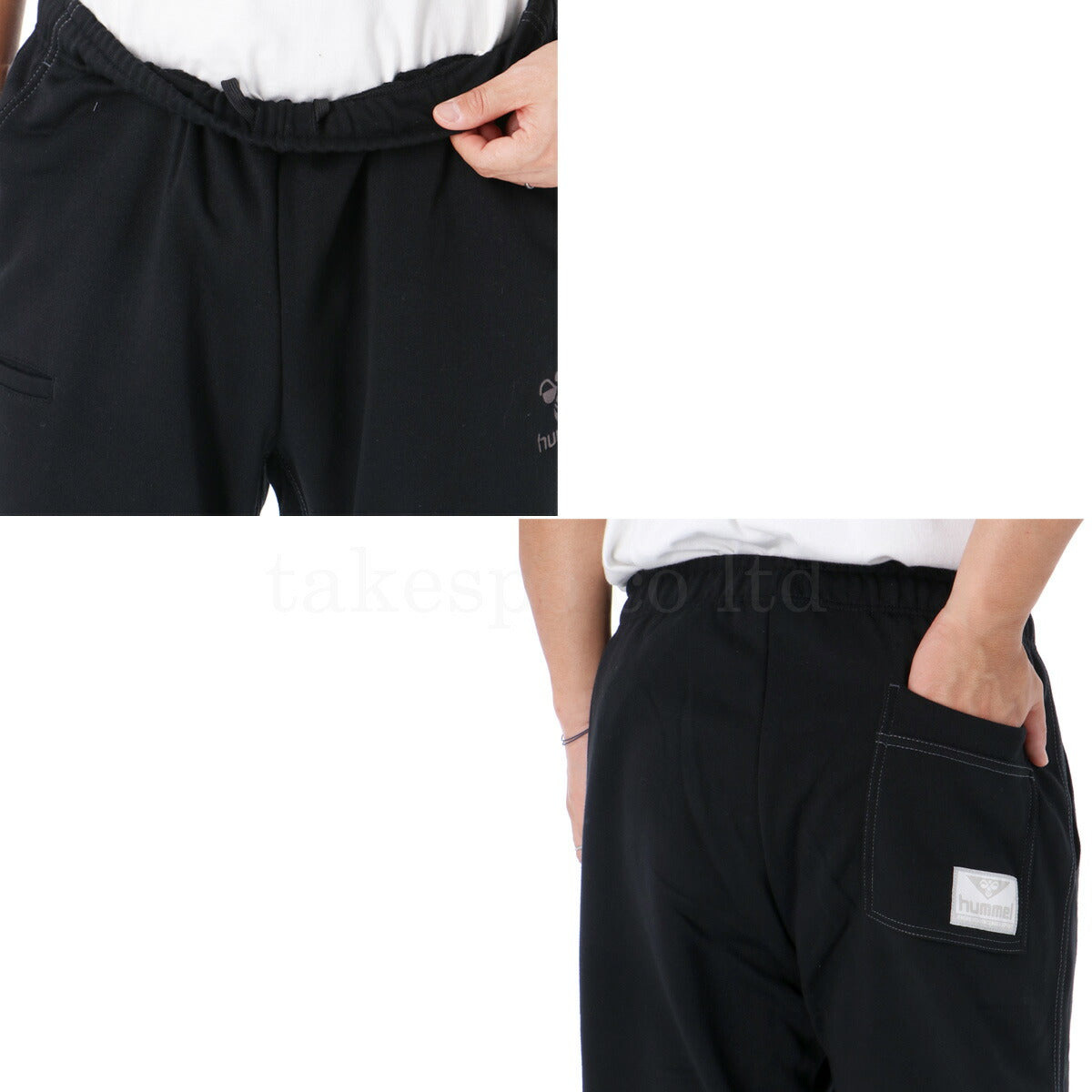 ヒュンメル スウェット 上下 メンズ hummel PLAY ホワイト ブラック HAP8285