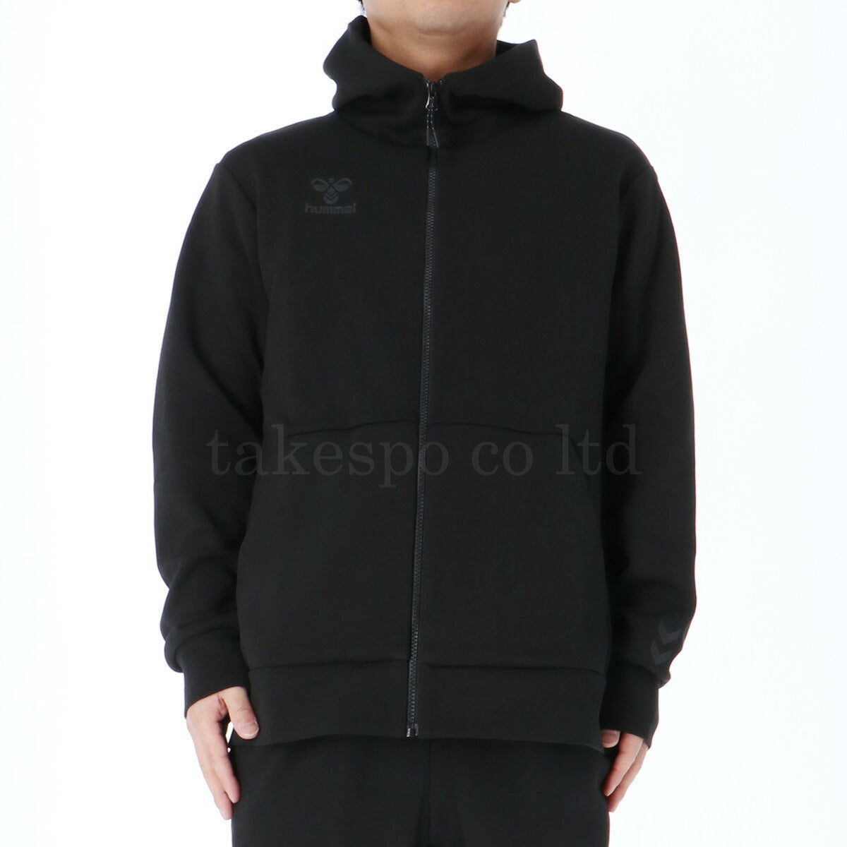 ヒュンメル スウェット 上下 メンズ チーム ブラック グレー HAP8298