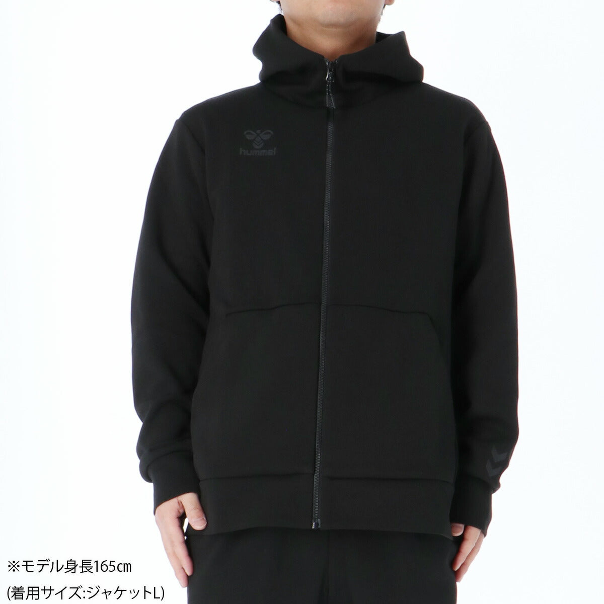 ヒュンメル スウェットジャケット メンズ チーム ブラック グレー HAP8298