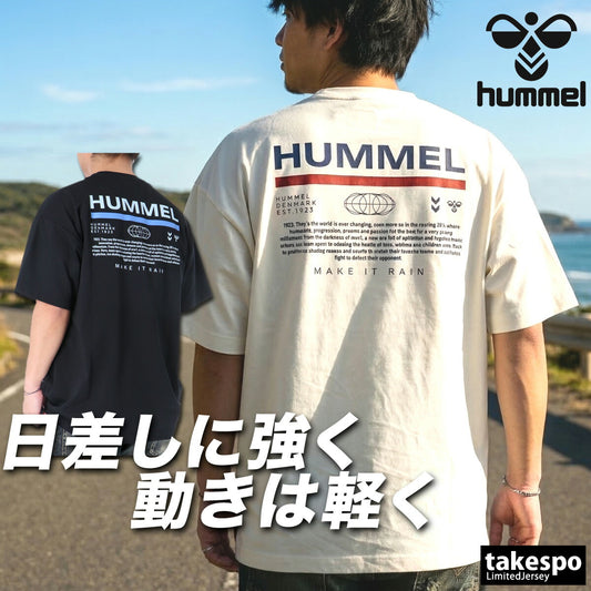 ヒュンメル Tシャツ メンズ コットンライク ホワイト ブラック HAPB4221