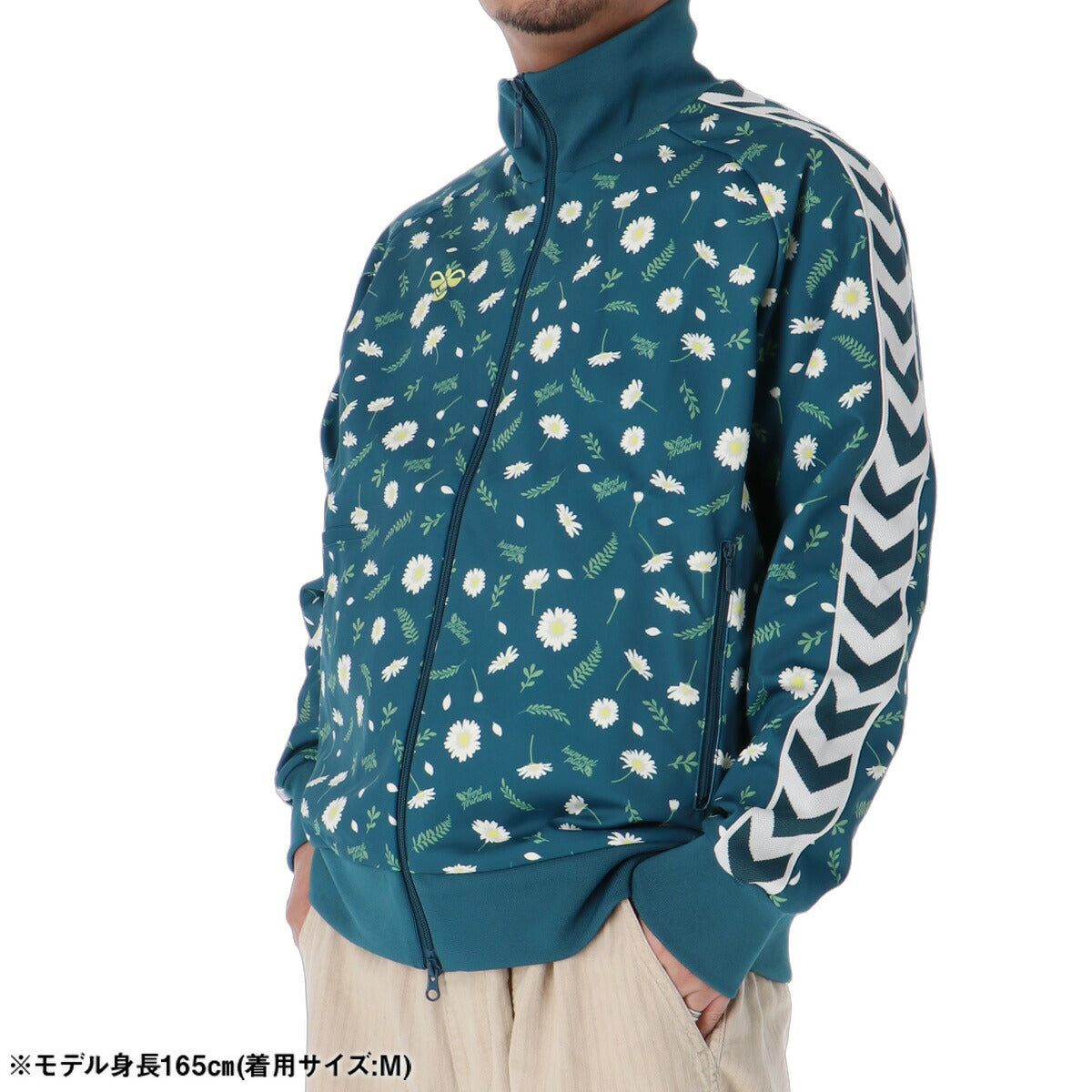 ヒュンメル ジャージジャケット メンズ ブランド トラックジャケット hummel トラックトップ サイドライン フルジップ 黒 ストレッチ HAT2147 ブルー ブラック ベージュ