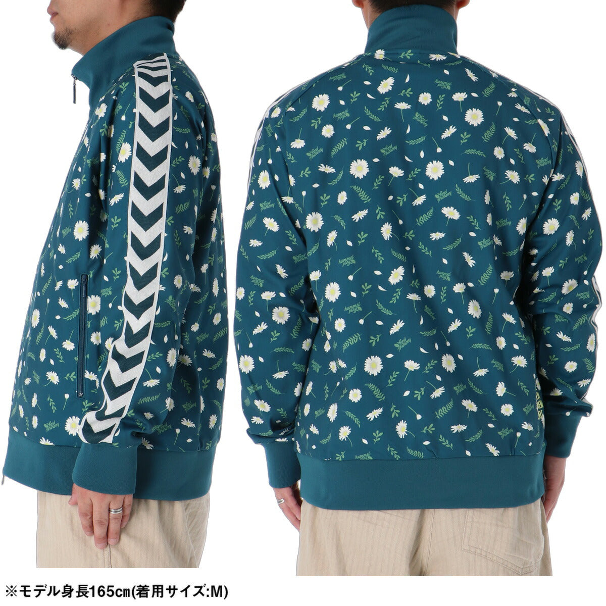 ヒュンメル ジャージジャケット メンズ ブランド トラックジャケット hummel トラックトップ サイドライン フルジップ 黒 ストレッチ HAT2147 ブルー ブラック ベージュ