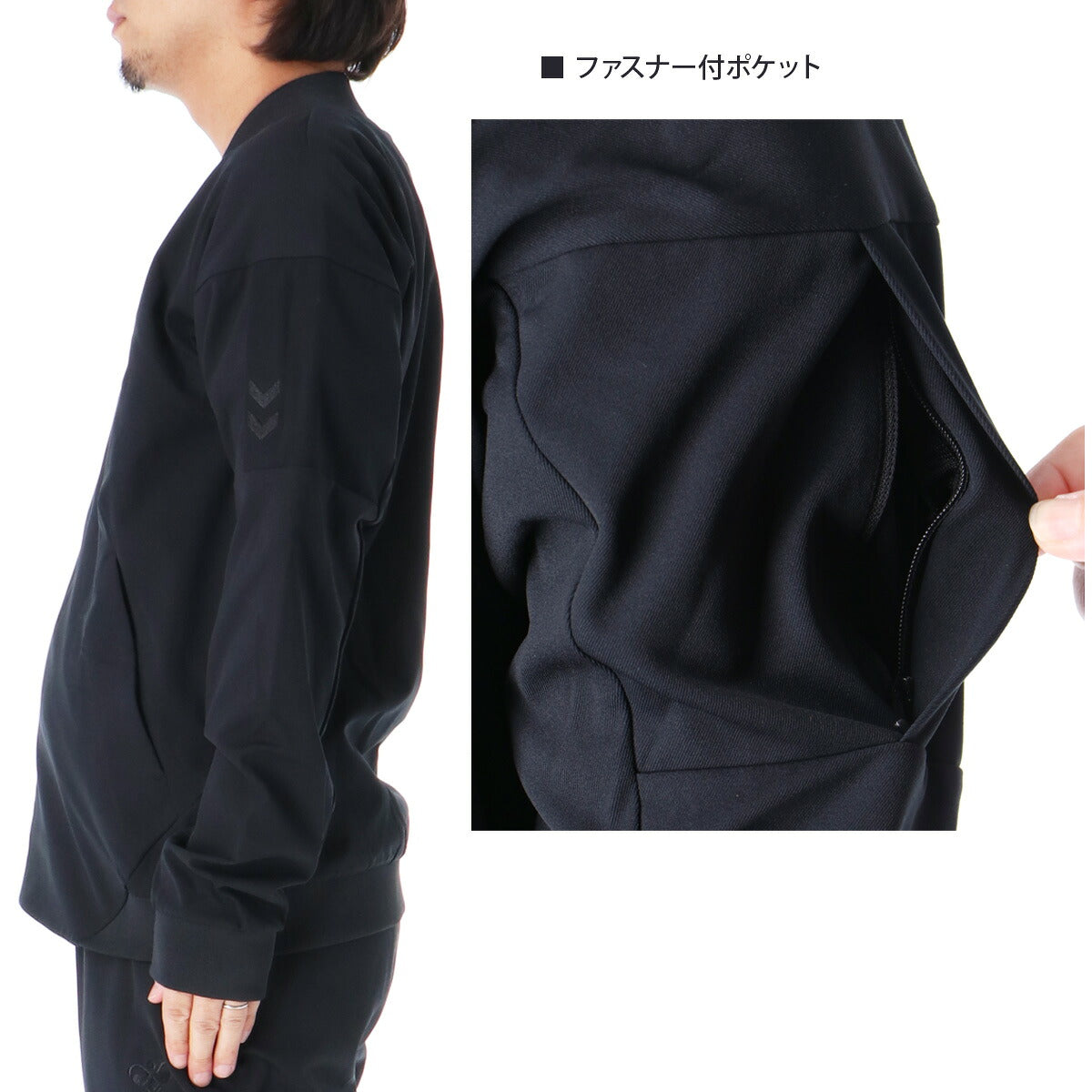ヒュンメル ジャージ 上下 メンズ hummel PLAY ブラック ネイビー HAW2176