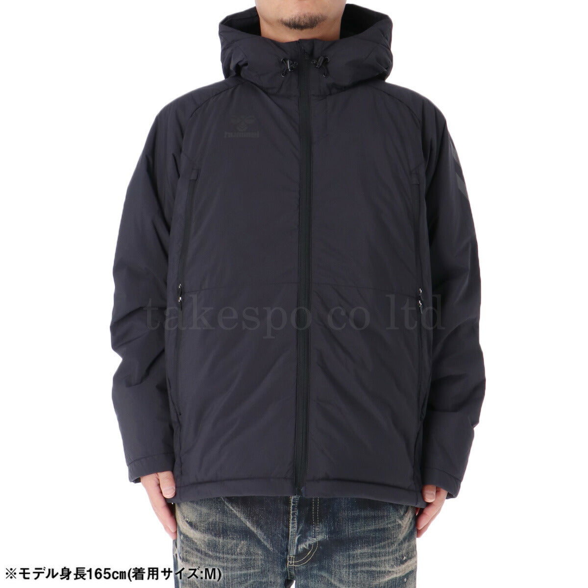 ヒュンメル 中綿ジャケット メンズ ESSENCIAL ブラック HAW8108
