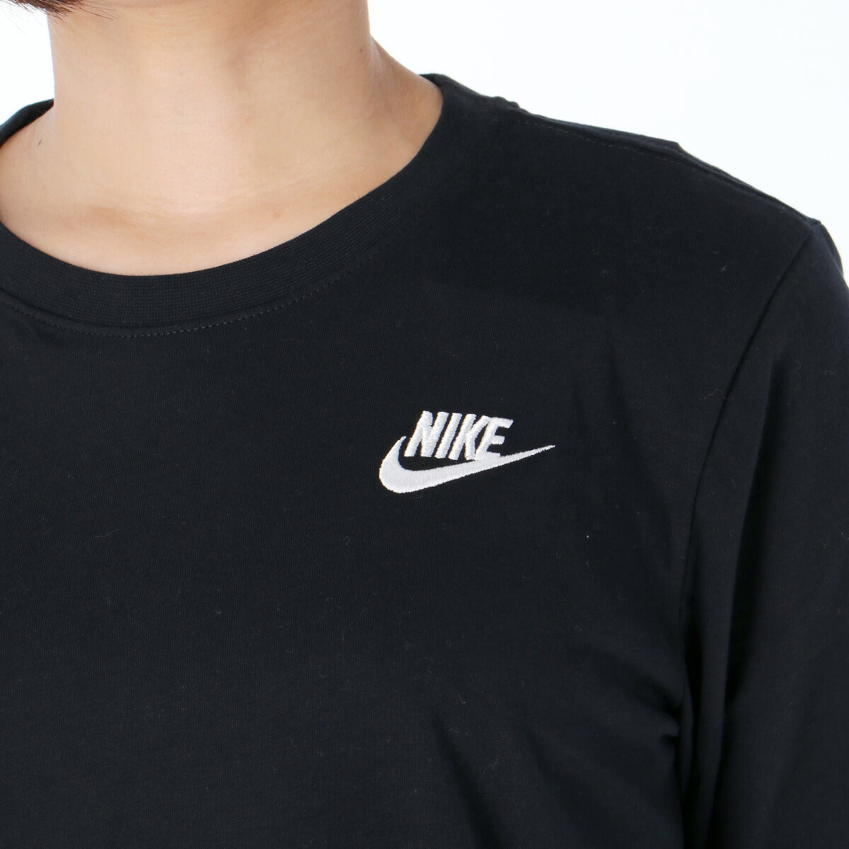 ナイキ Tシャツ レディース W NSW CLUB LS 黒 ブラック HF0781