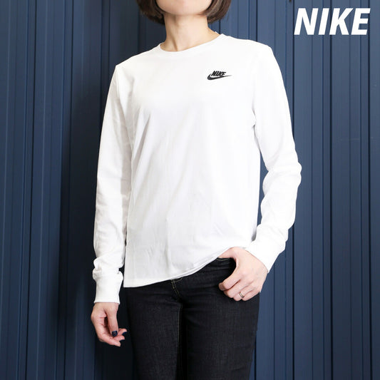 ナイキ Tシャツ レディース W NSW CLUB LS 白 ホワイト HF0781