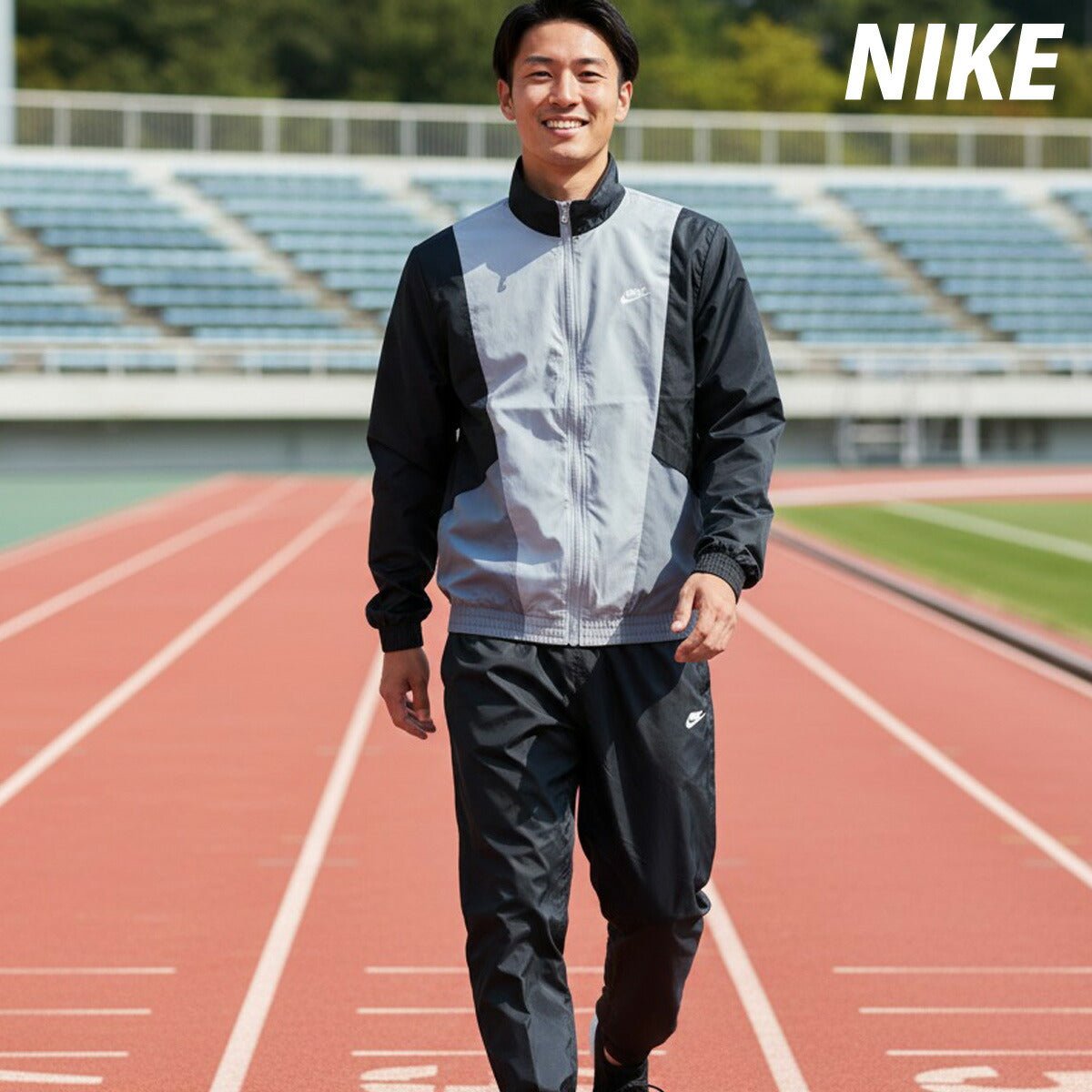 ナイキ クラブ ウーウﾞン ウインドブレーカー 上下 セットアップ メンズ ブランド NIKE フルジップ 裏メッシュ 裏地付き HJ1986 010 黒 ブラック 新作 上下セット ウーブン woven 大きいサイズ 有 スポーツウェア トレーニングウェア スポーツ おしゃれ - 【公式】限定ジャージのタケスポ（Limited jersey takespo）