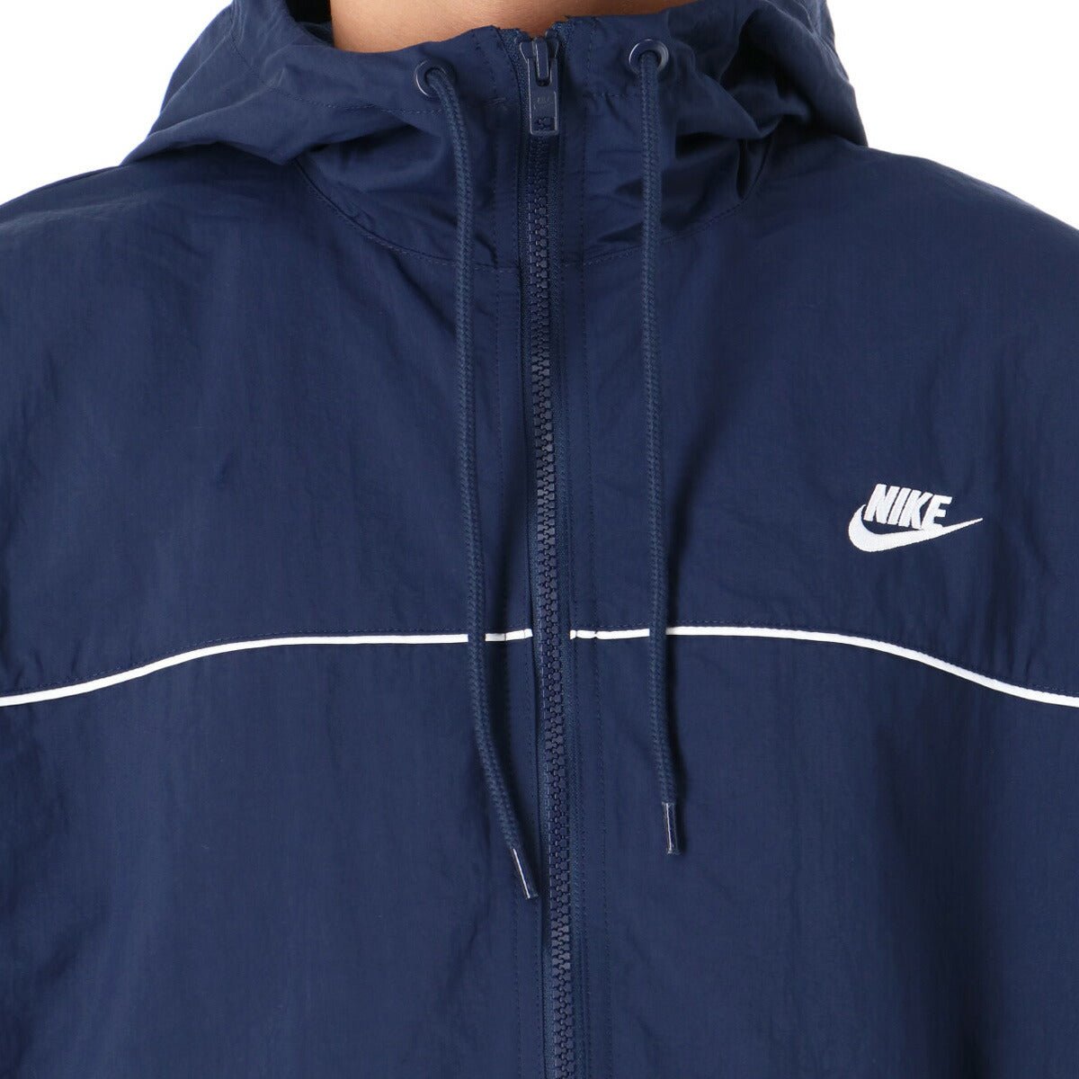 ナイキ クラブ ウインドジャケット メンズ ブランド NIKE フード付き フーディ バックプリント付き 裏メッシュ 裏地付き フルジップ HJ2013 451 紺 ネイビー 新作 ウーブン woven 大きいサイズ 有 スポーツウェア トレーニングウェア スポーツ おしゃれ - 【公式】限定ジャージのタケスポ（Limited jersey takespo）