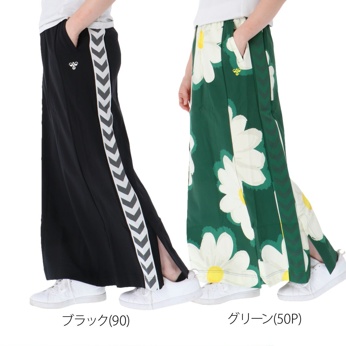 ヒュンメル スカート レディース hummel PLAY グリーン ブラック HLT2134P