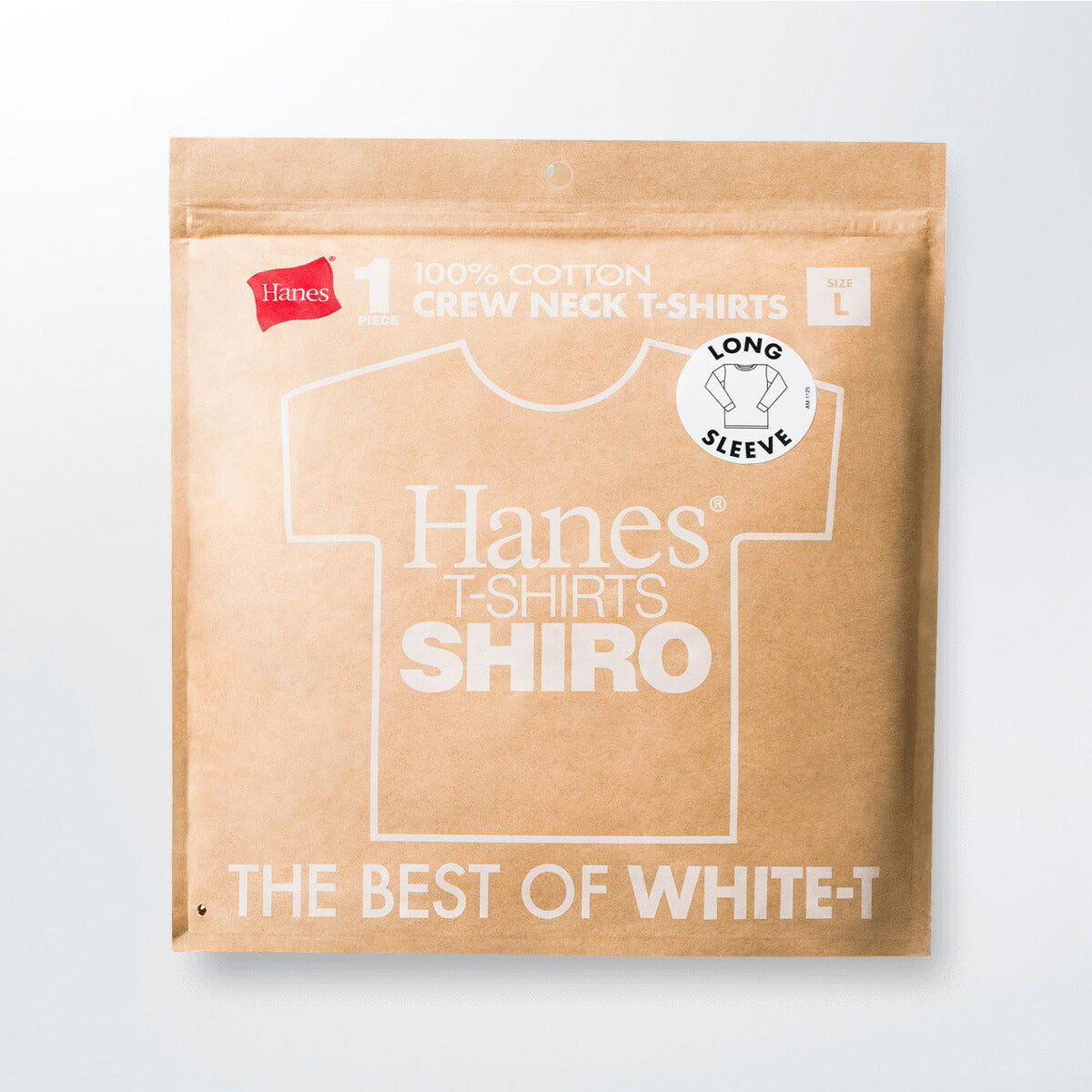 ロンT 長袖Tシャツ メンズ ブランド ヘインズ スポーツ Tシャツ ロンティー ロングTシャツ 長袖 Hanes SHIRO しろ シロ クルーネック コットン100% 綿100% 白 パックT HM4D201 ホワイト 大きいサイズ 有