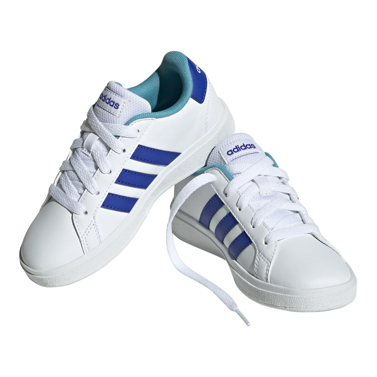 アディダス GRAND COURT 2.0 K グランドコート ライフスタイル テニス レースアップ シューズ ジュニア ブランド スニーカー adidas カジュアル 運動会 10003388 HP8908 白 ホワイト 男 女の子 キッズ