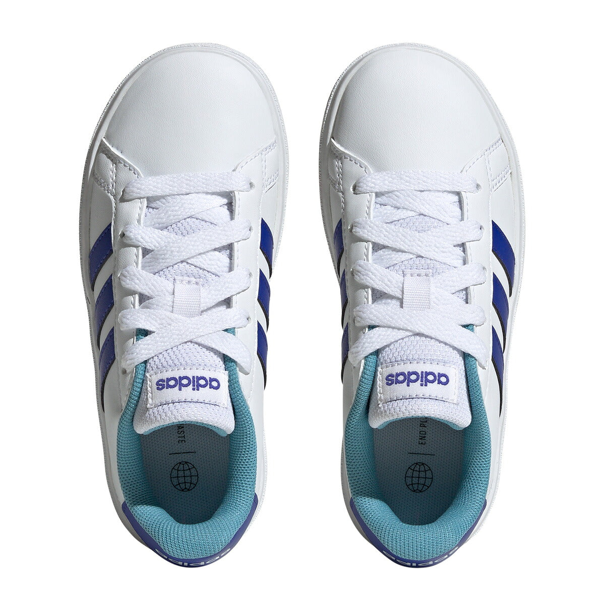 アディダス GRAND COURT 2.0 K グランドコート ライフスタイル テニス レースアップ シューズ ジュニア ブランド スニーカー adidas カジュアル 運動会 10003388 HP8908 白 ホワイト 男 女の子 キッズ