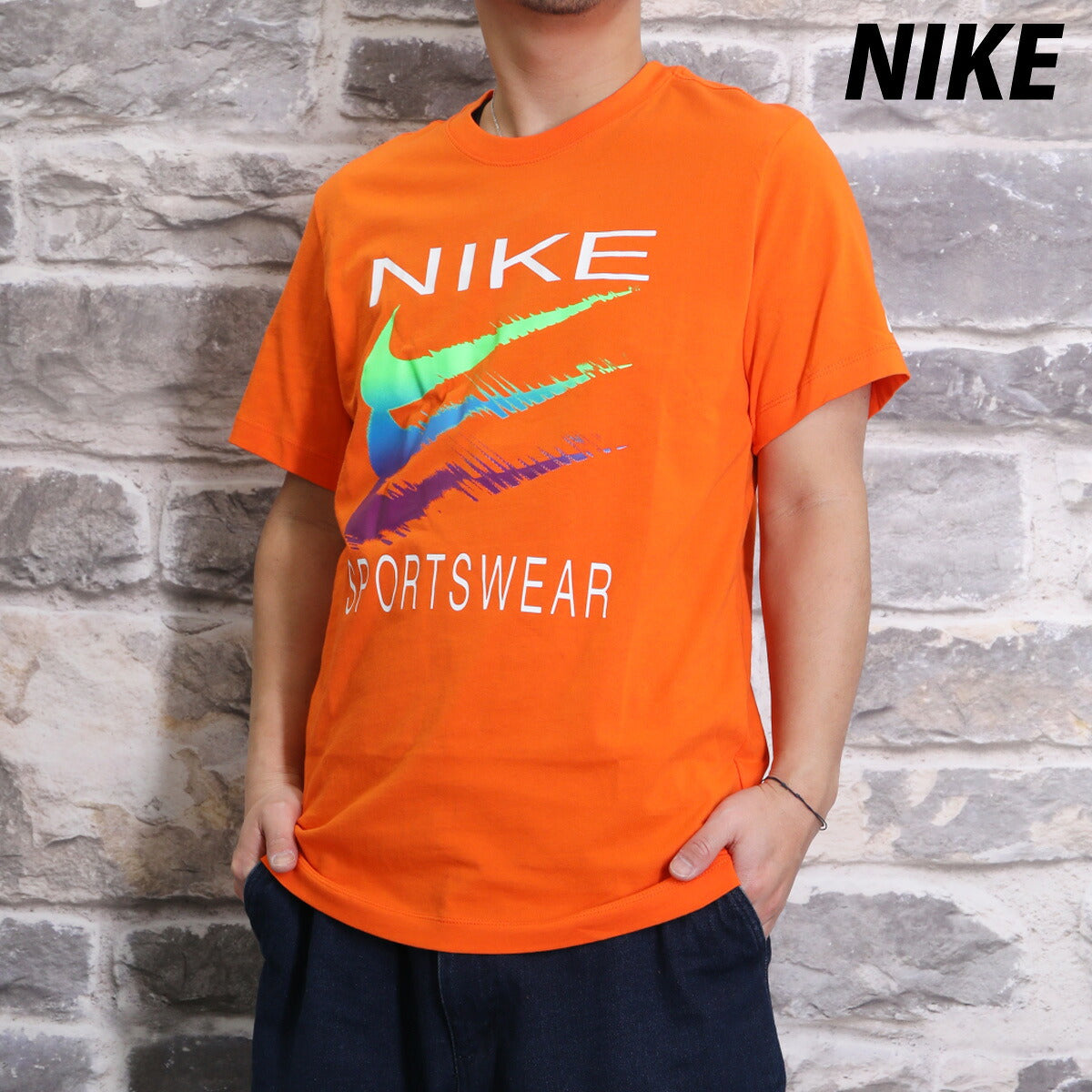 ナイキ Tシャツ メンズ スポーツウェア 橙色 オレンジ HQ8095
