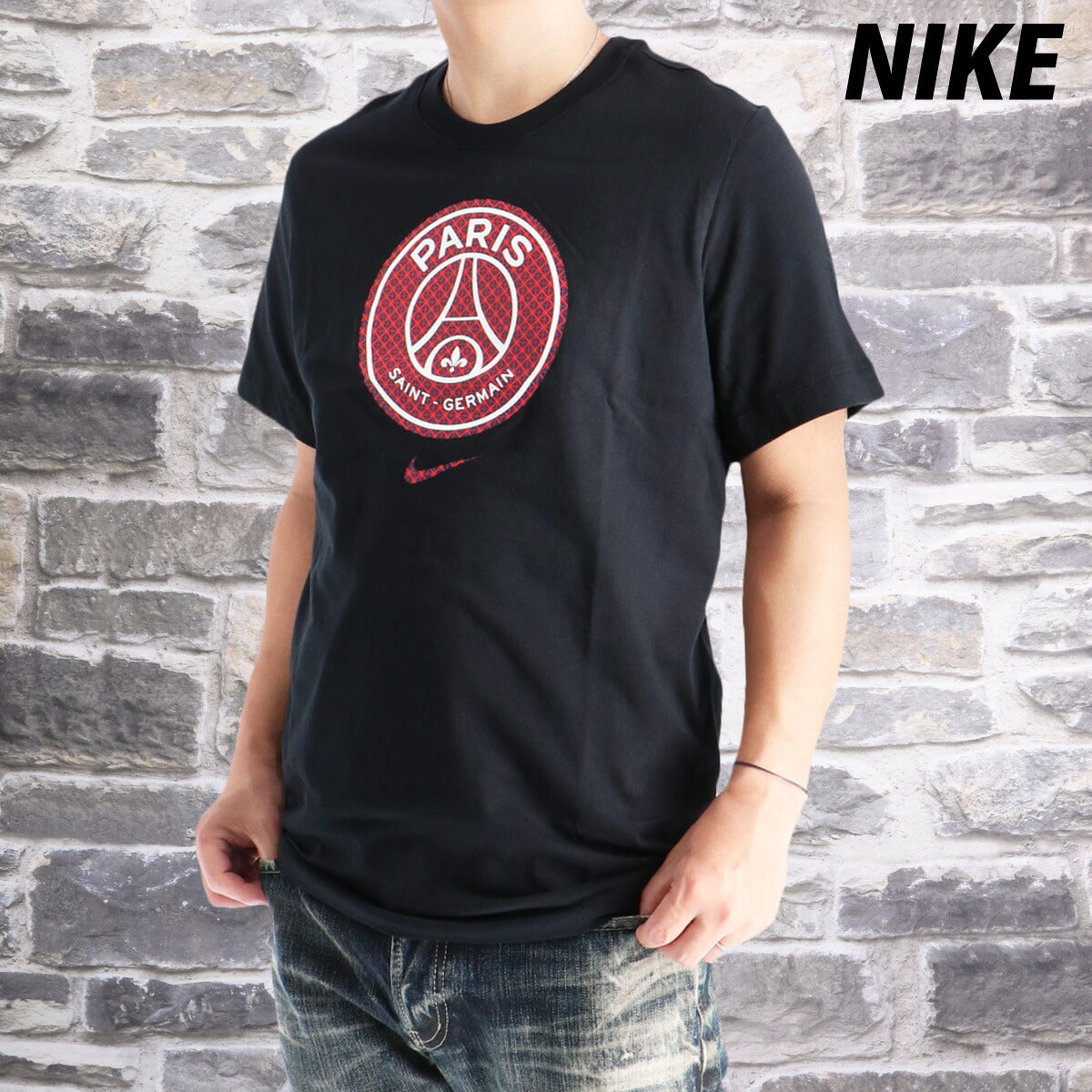 ナイキ Tシャツ メンズ パリサンジェルマン 黒 ブラック HQ8329