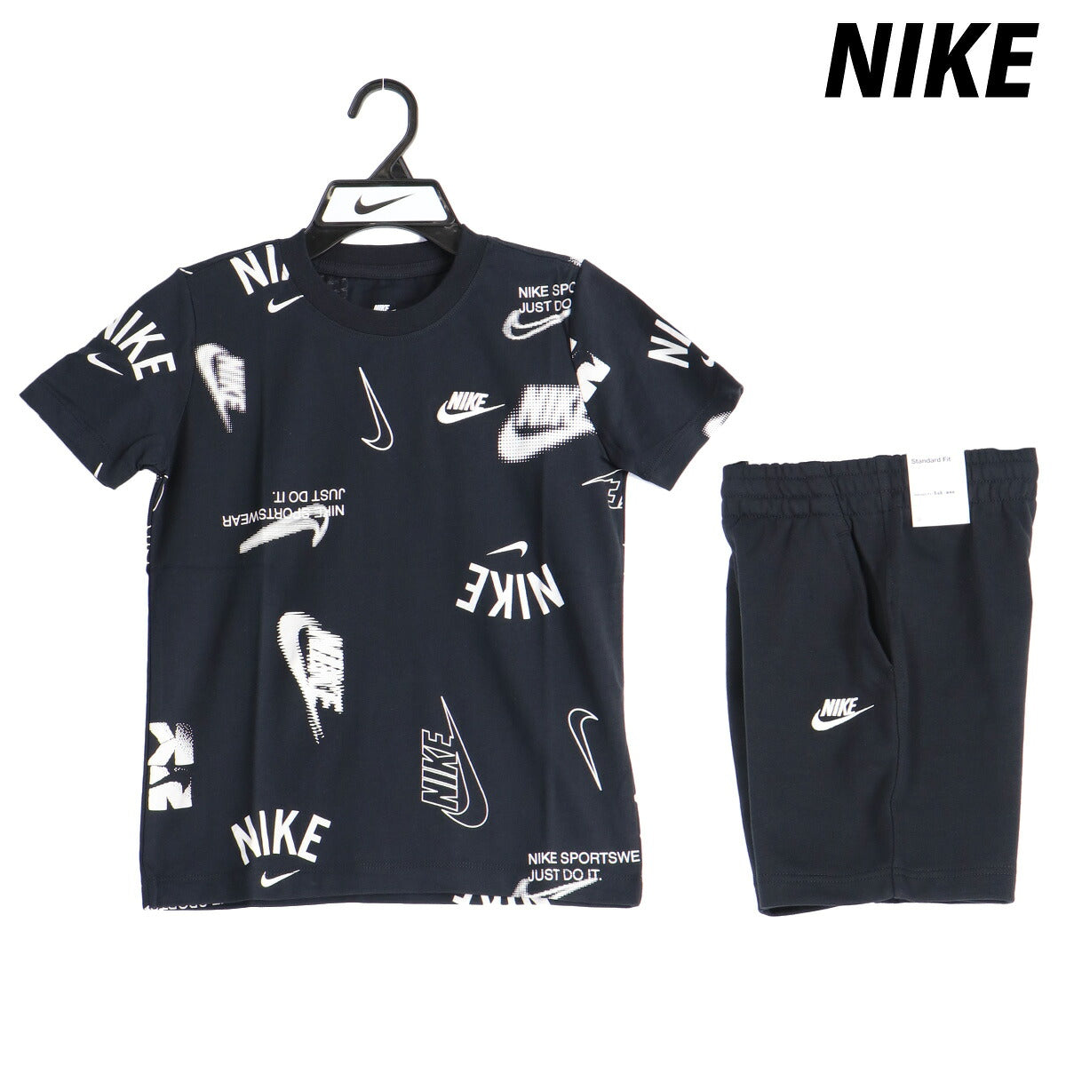 ナイキ Tシャツ ハーフパンツ 上下 ジュニア クラブ 黒 ブラック HQ9292