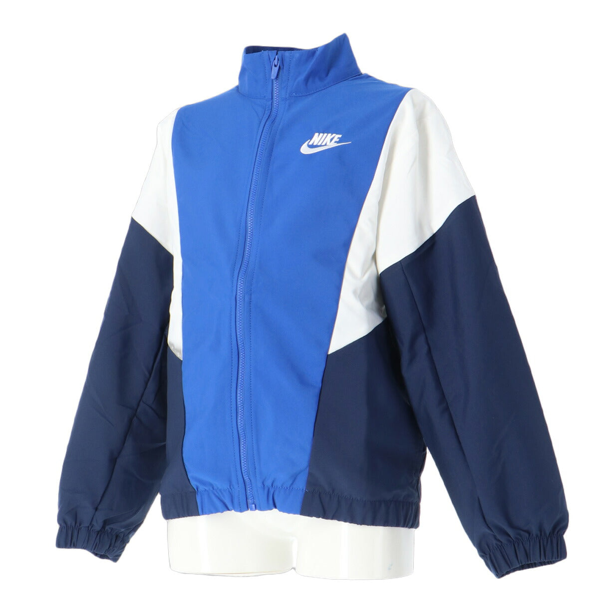 ナイキ YTH NSW ウインドブレーカー 上下 セットアップ ジュニア ブランド NIKE フルジップ 黒 ワンポイント フードなし HQ9314 410 紺 ネイビー 上下セット ウーブン woven 男 女の子 キッズ スポーツウェア