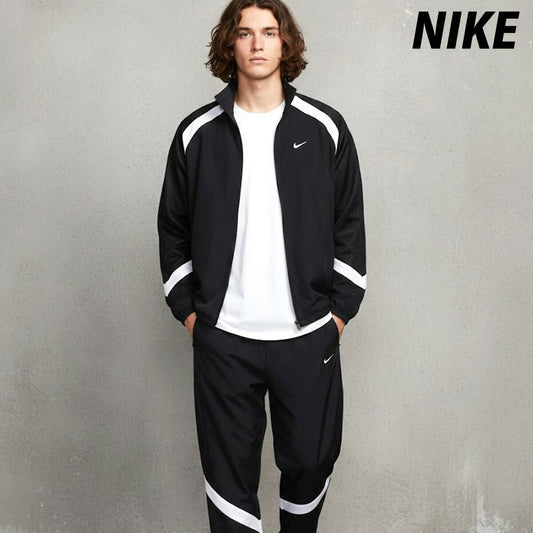 ナイキ ウインドブレーカー 上下 セットアップ メンズ ブランド NIKE フルジップ トリコット 裏起毛 バスケットボール HV3364 010 黒 ブラック 新作 上下セット ウーブン woven 大きいサイズ 有 スポーツウェア トレーニングウェア スポーツ おしゃれ - 【公式】限定ジャージのタケスポ（Limited jersey takespo）