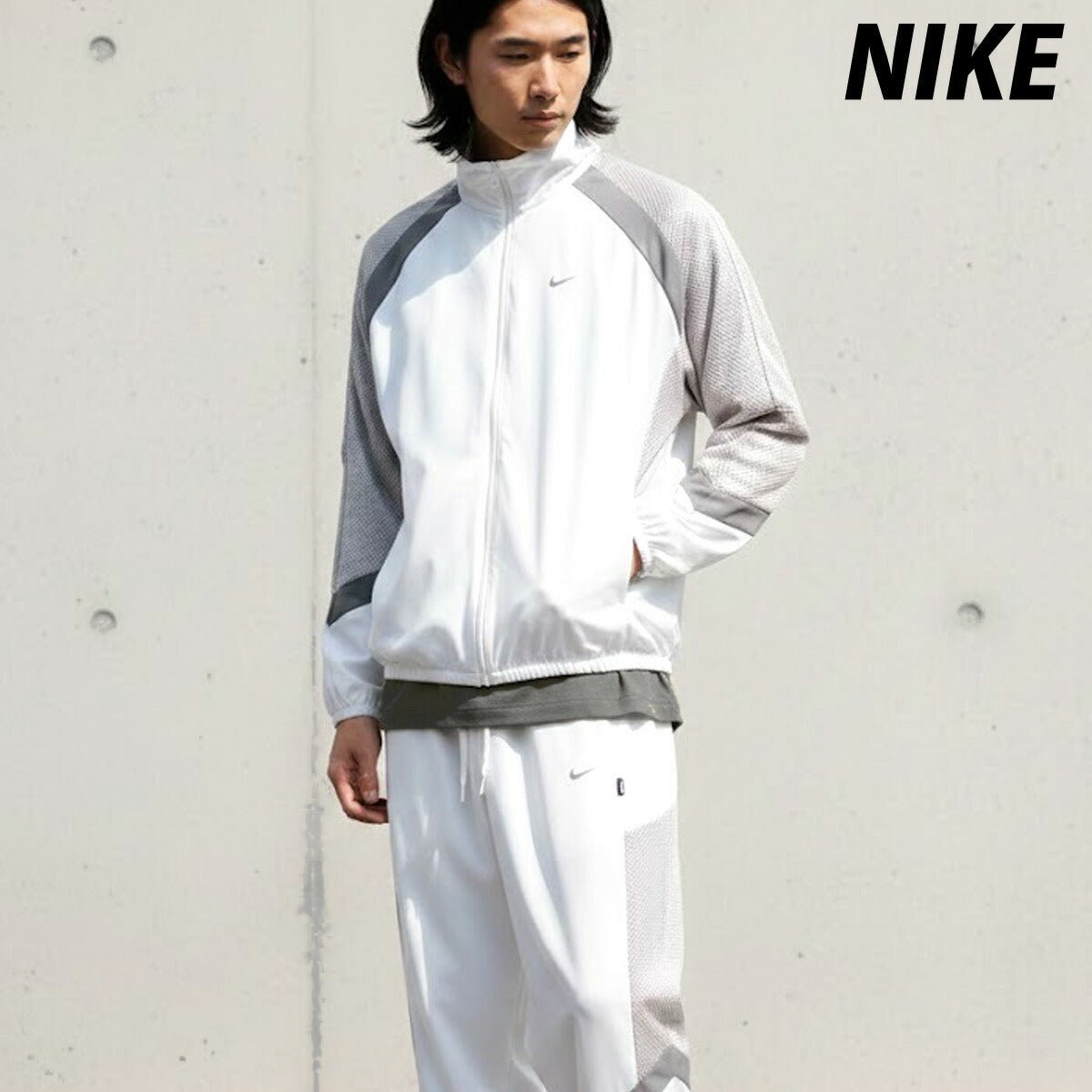 ナイキ ウインドブレーカー 上下 セットアップ メンズ ブランド NIKE フルジップ トリコット 裏起毛 バスケットボール HV3364 133 白 ホワイト 新作 上下セット ウーブン woven 大きいサイズ 有 スポーツウェア トレーニングウェア スポーツ おしゃれ - 【公式】限定ジャージのタケスポ（Limited jersey takespo）